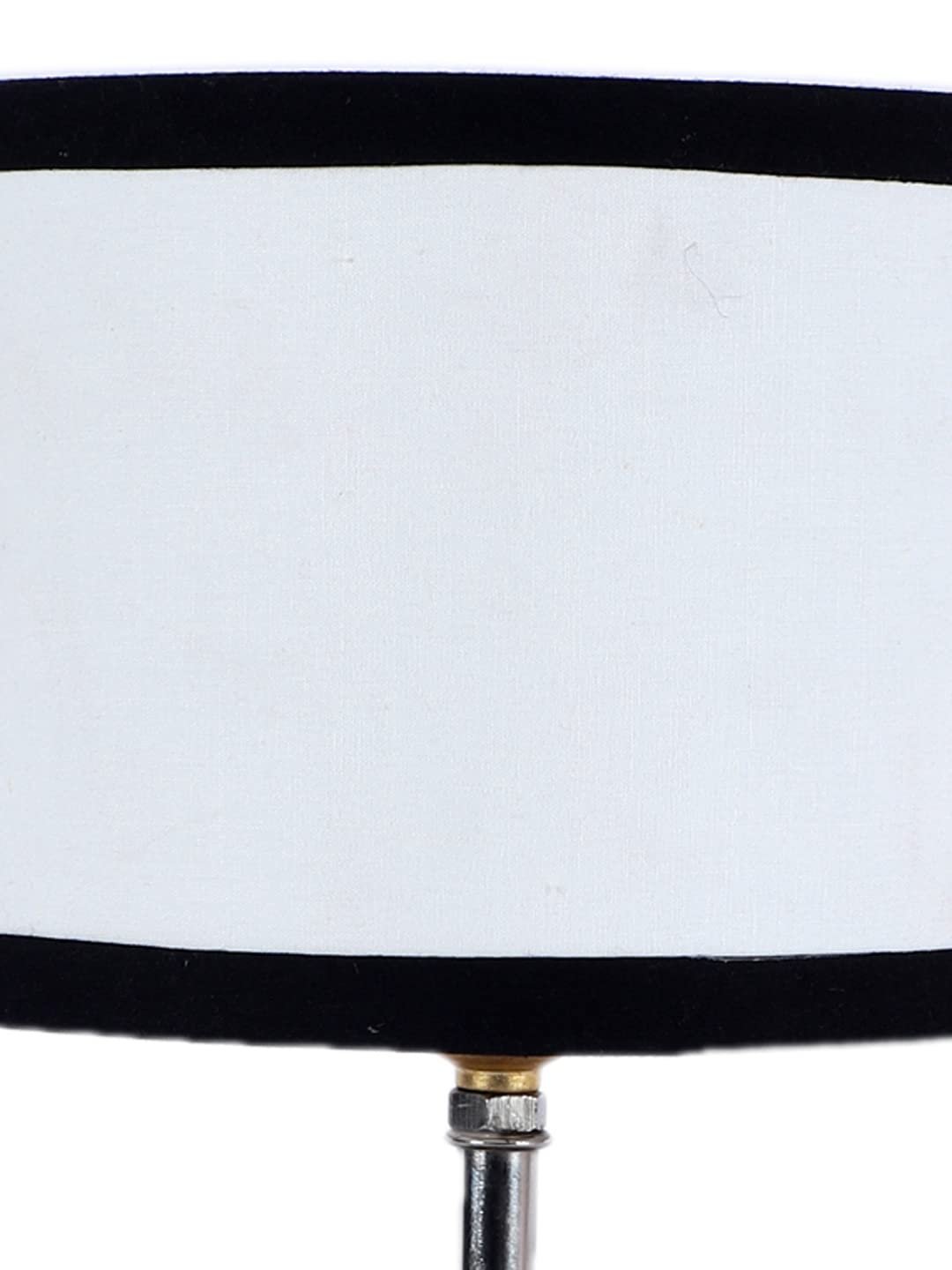Wood Table lamp with Multicolor Cotton Shade