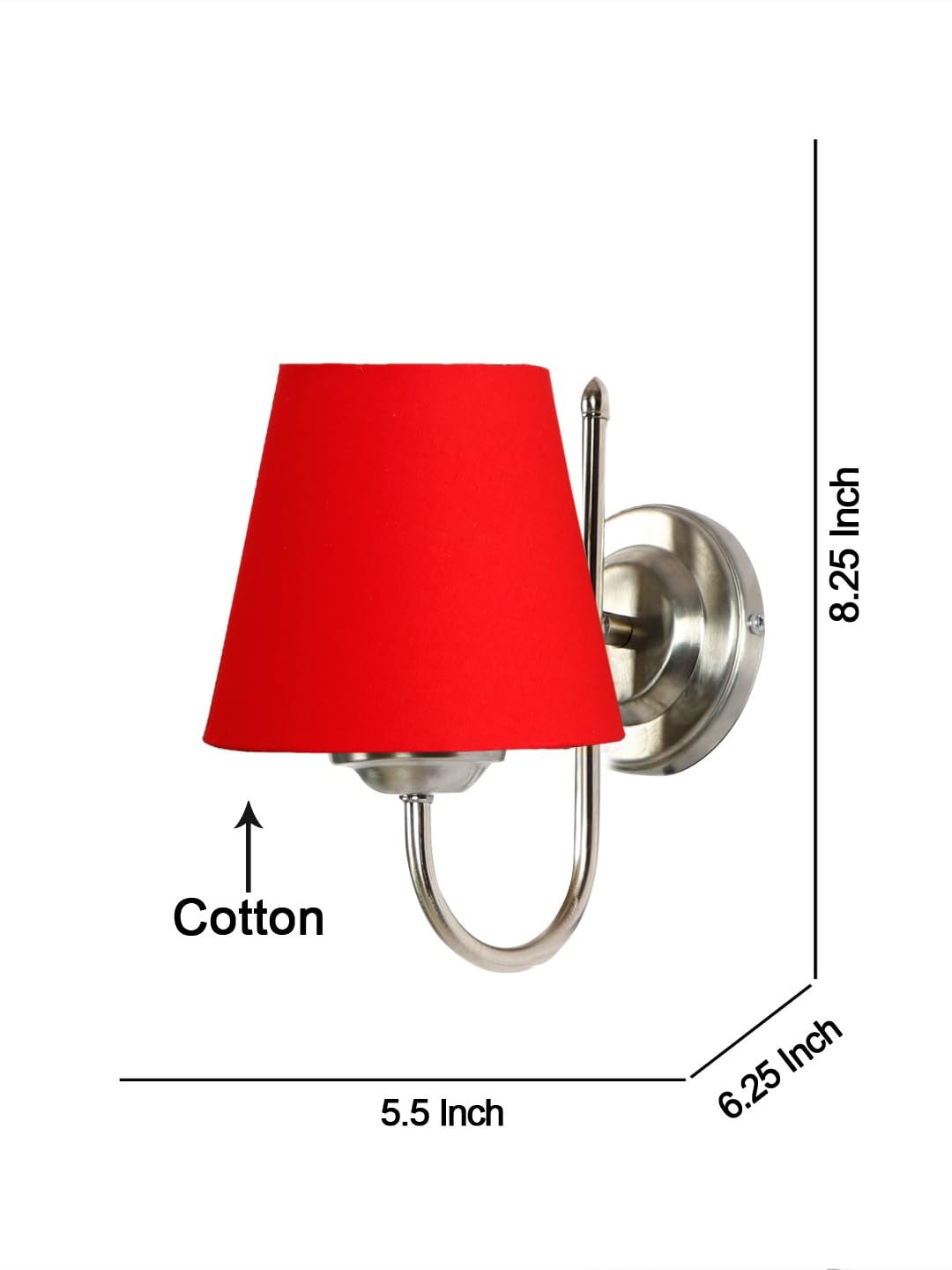 Wood Table lamp with Multicolor Cotton Shade