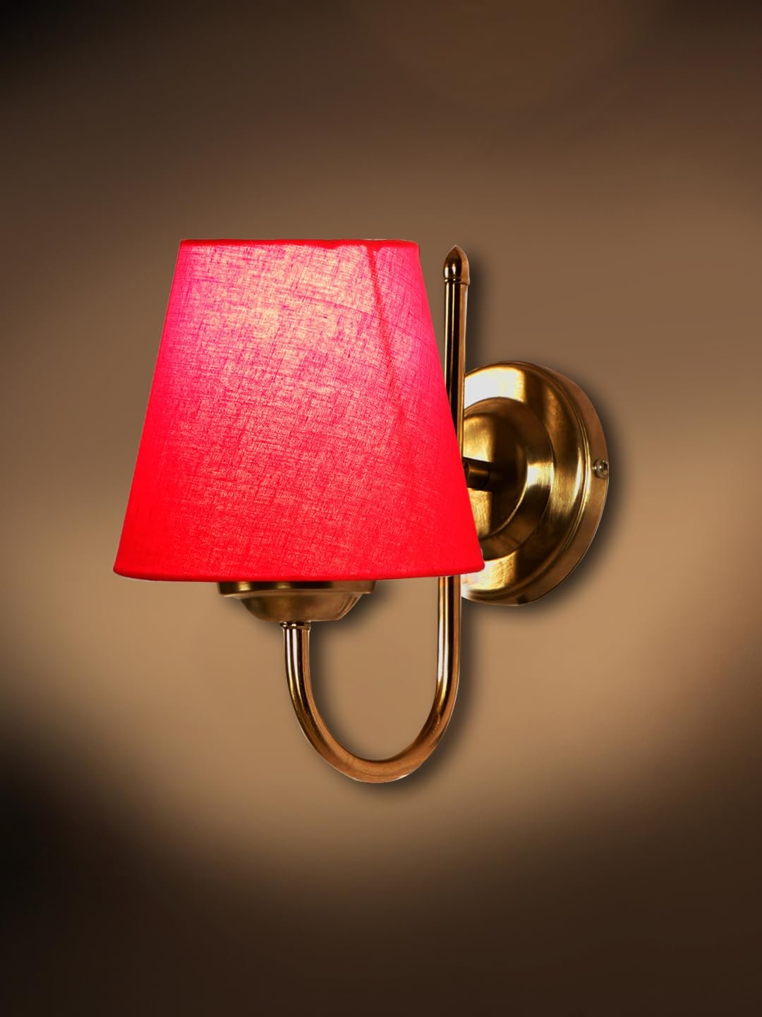 Wood Table lamp with Multicolor Cotton Shade