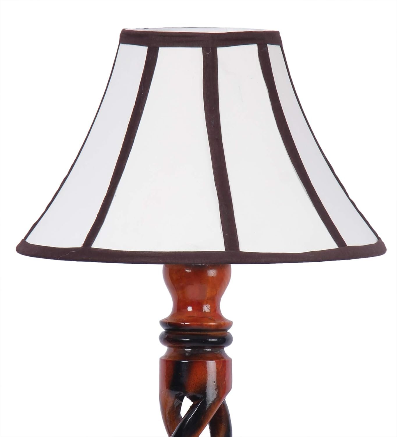 Multiclored Cotton Wooden Floor Lamp -39-(12x54.8inches) -Open Snake