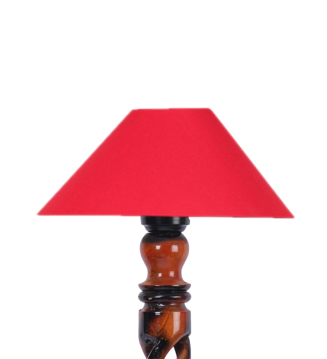 Red Cotton Coolie Floor Lamp -47 (13x53.75 inches)-Open Snake