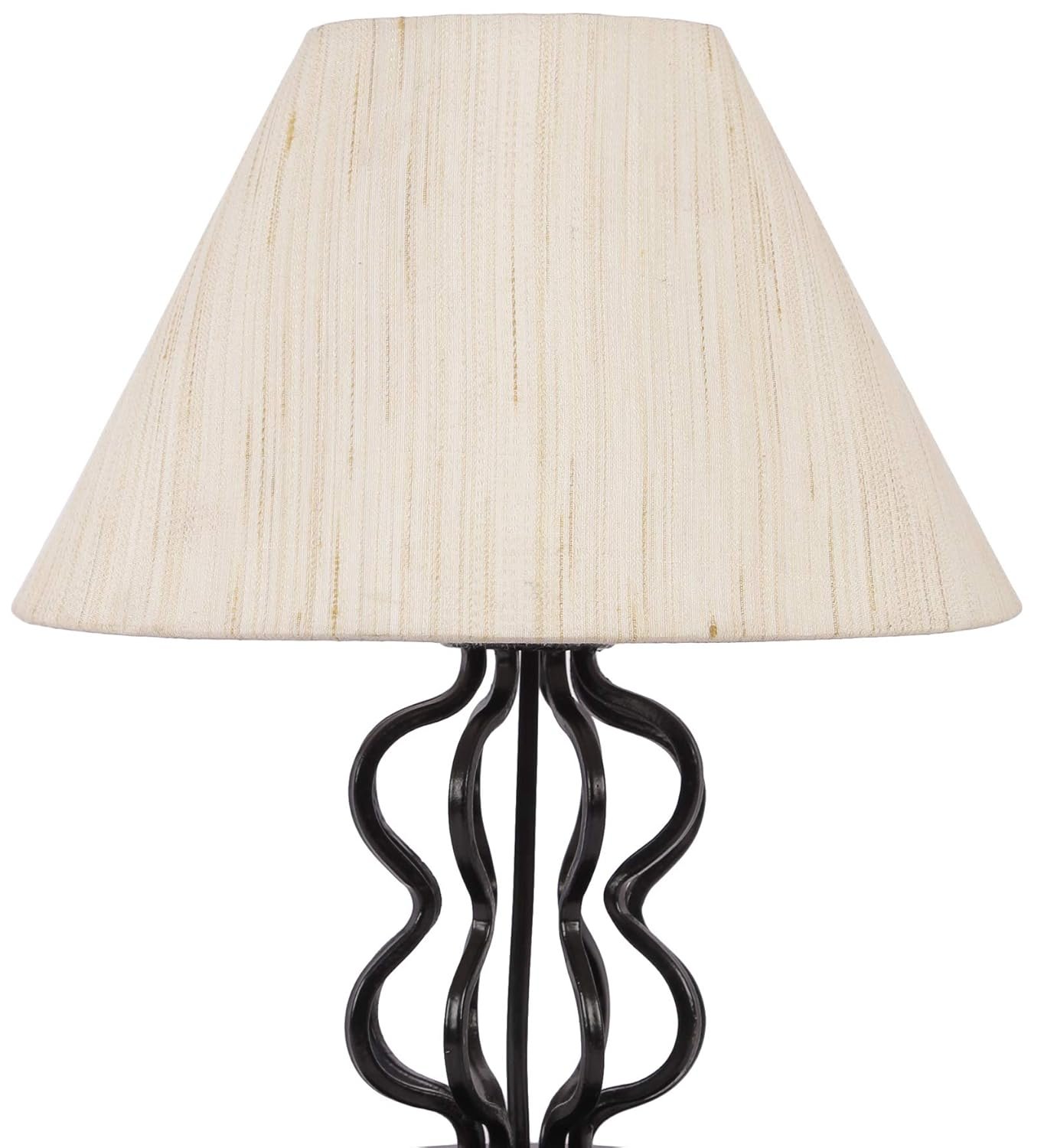 Off-White Cotton Table lamp with Iron Base (APA111)