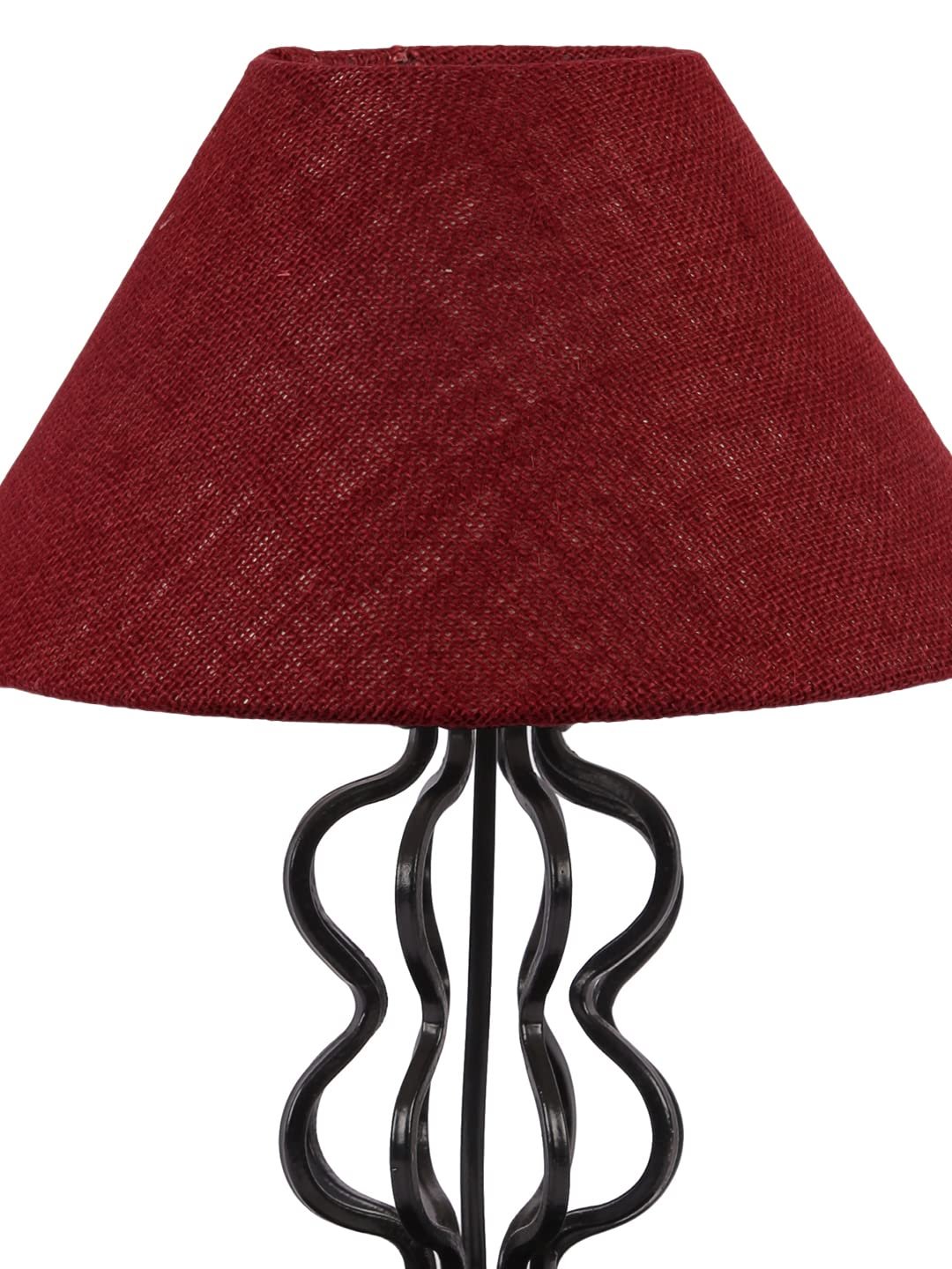 Maroon Jute Shade Iron Table Lamp(APA120)