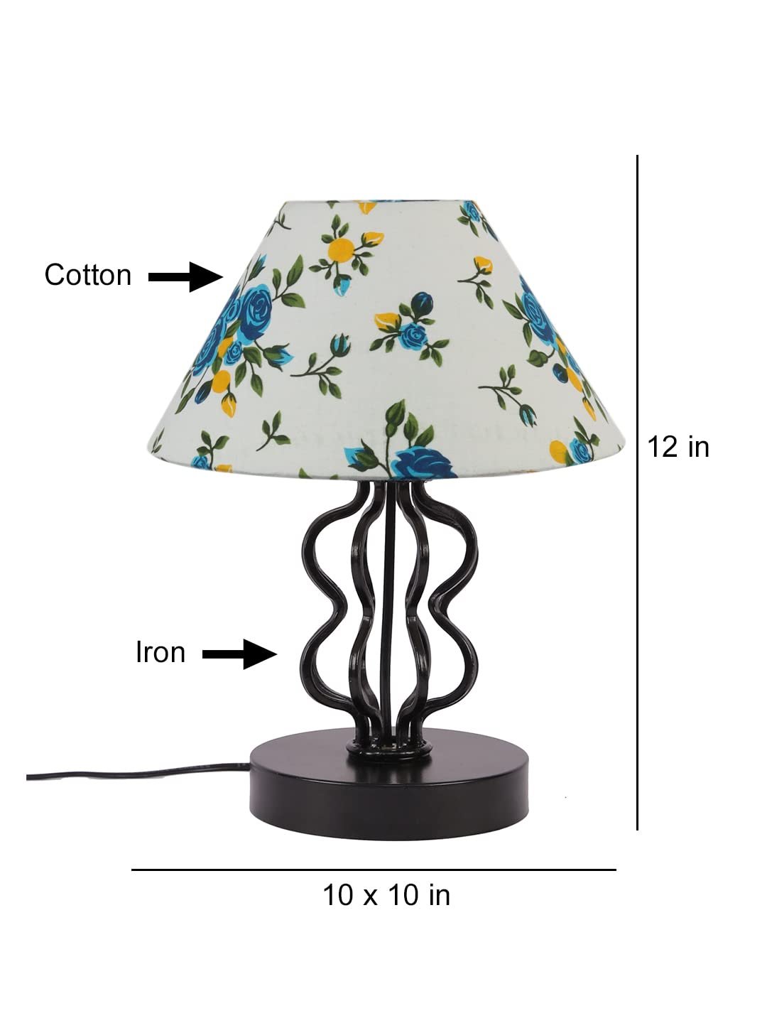 Multi Cotton Shade Iron Table Lamp(APA122)