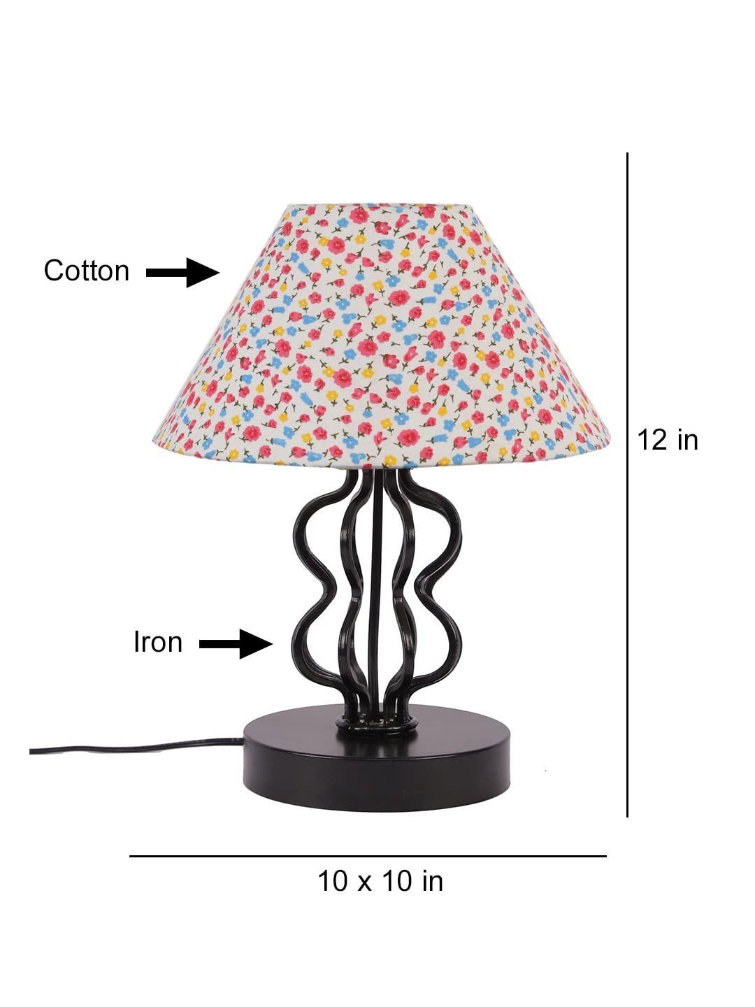 Multi Cotton Shade Iron Table Lamp(APA124)