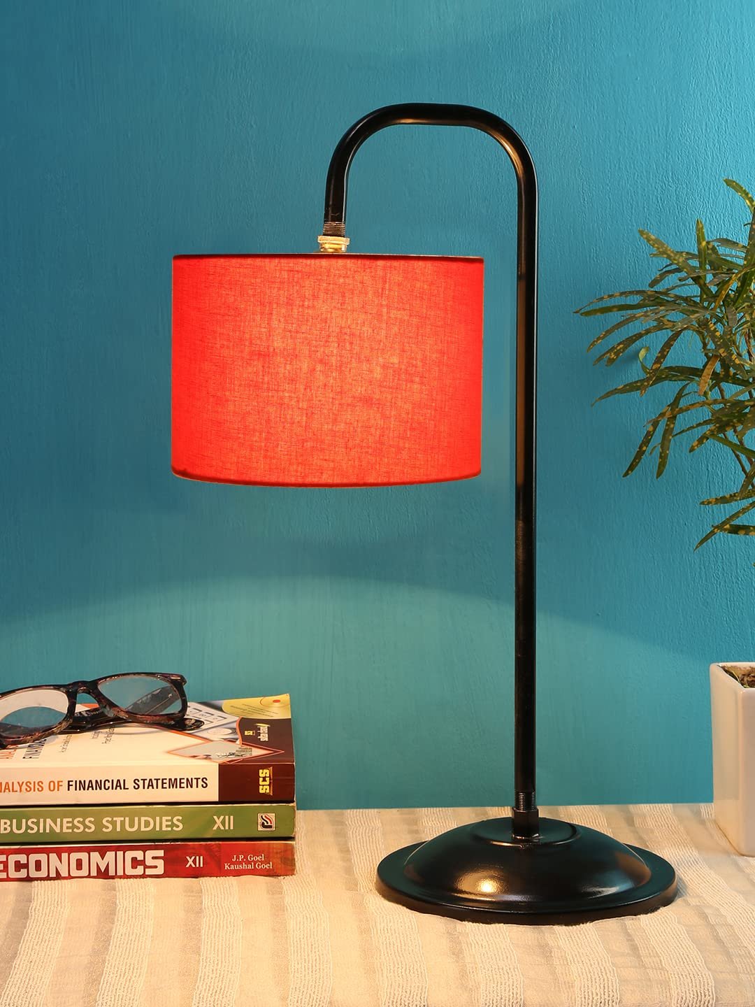 Orange Cotton Shade Iron Table Lamp (ARM02)
