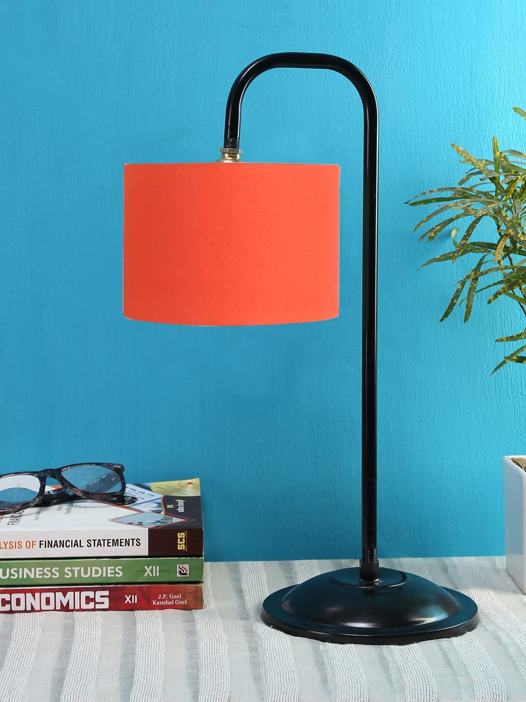 Orange Cotton Shade Iron Table Lamp (ARM02)