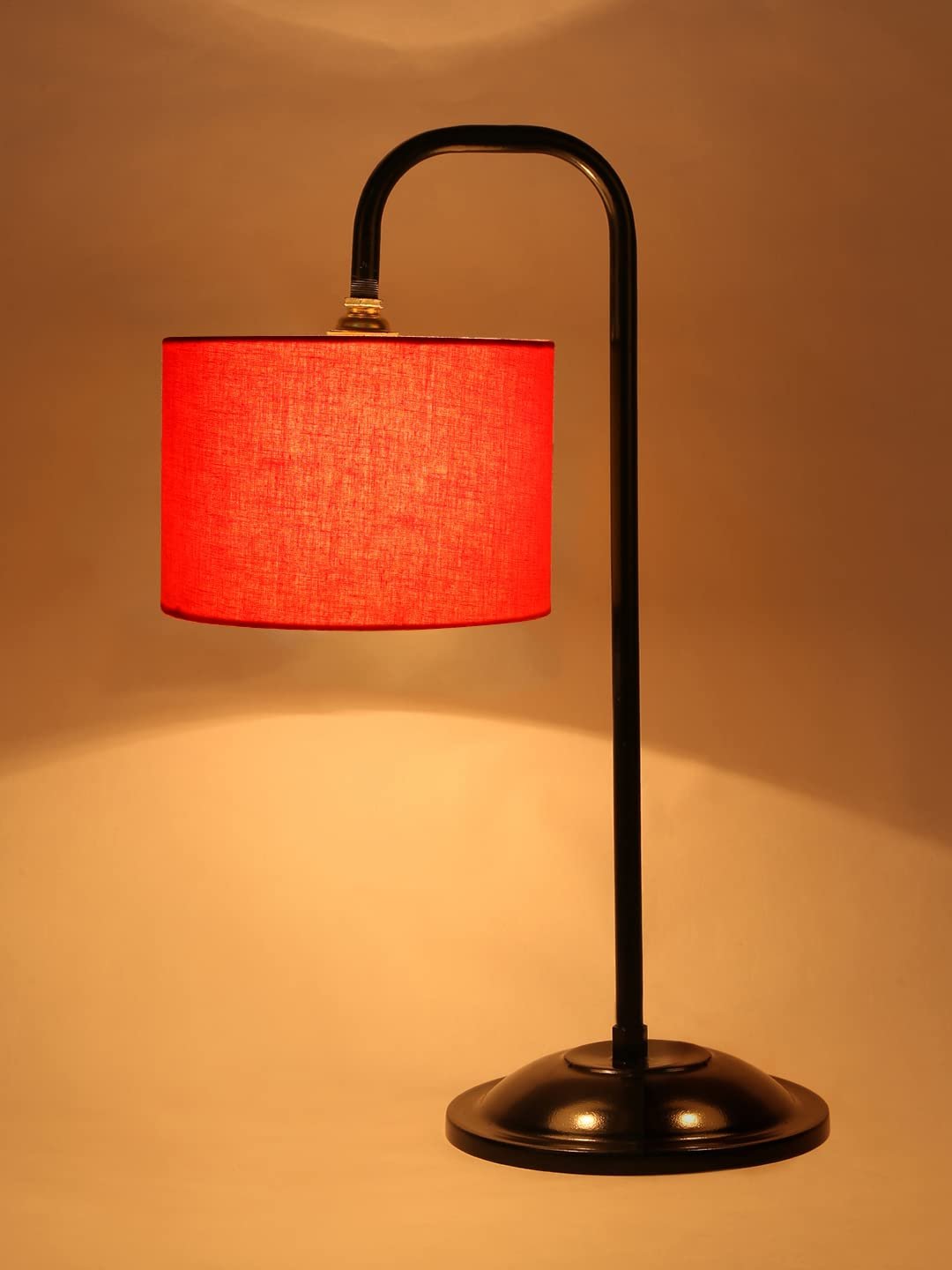 Orange Cotton Shade Iron Table Lamp (ARM02)