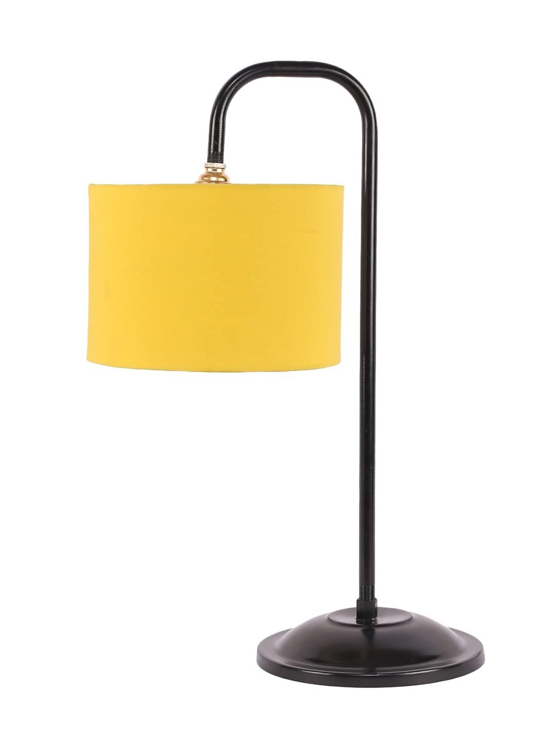 Yellow Cotton Shade Iron Table Lamp (ARM03)