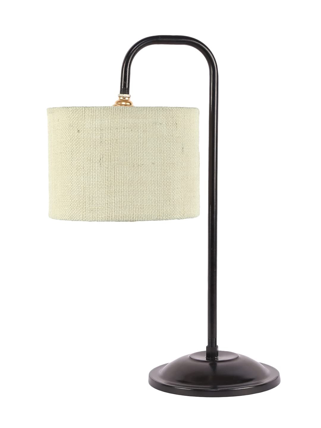 White Jute Shade Iron Table Lamp (ARM06)