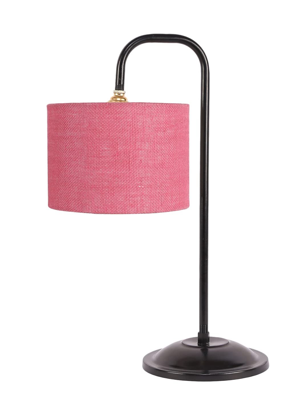 Pink Jute Shade Iron Table Lamp (ARM07)