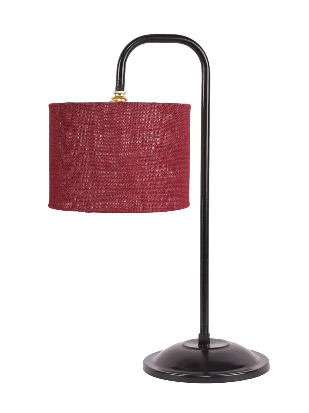 Maroon Jute Shade Iron Table Lamp (ARM08)