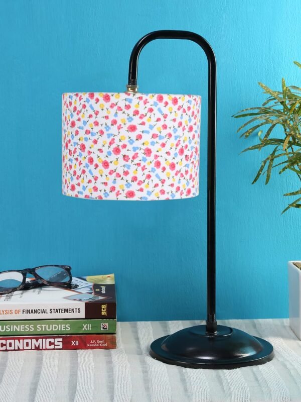 Multi Cotton Shade Iron Table Lamp (ARM12)