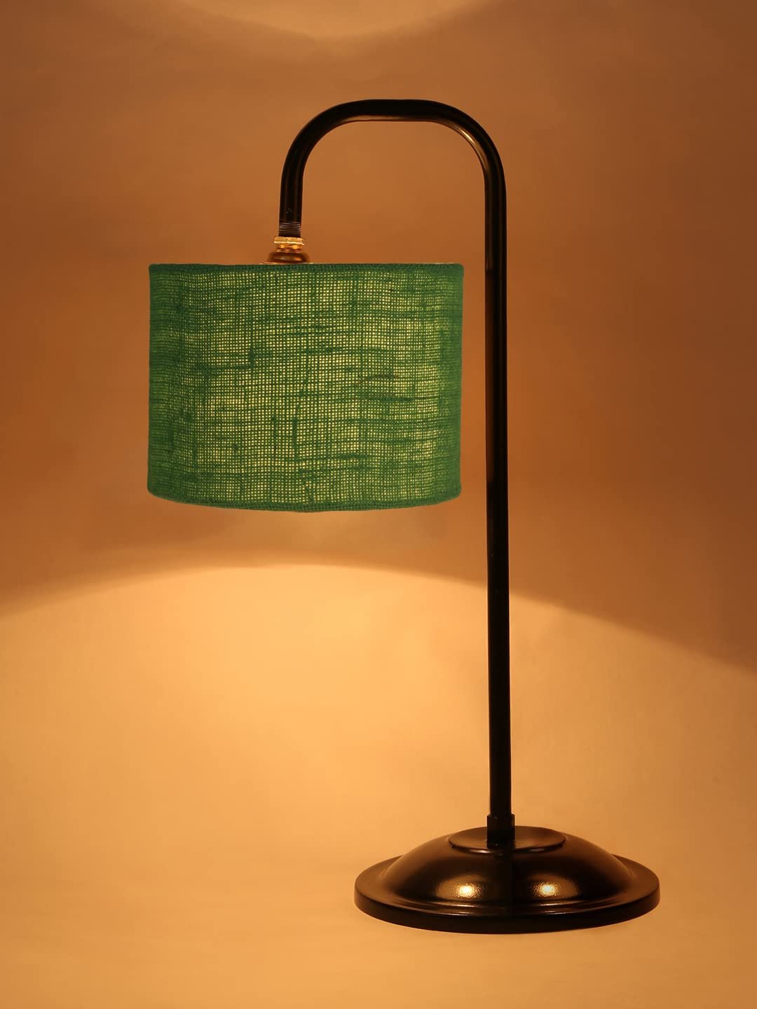 Green Jute Shade Iron Table Lamp (ARM13)