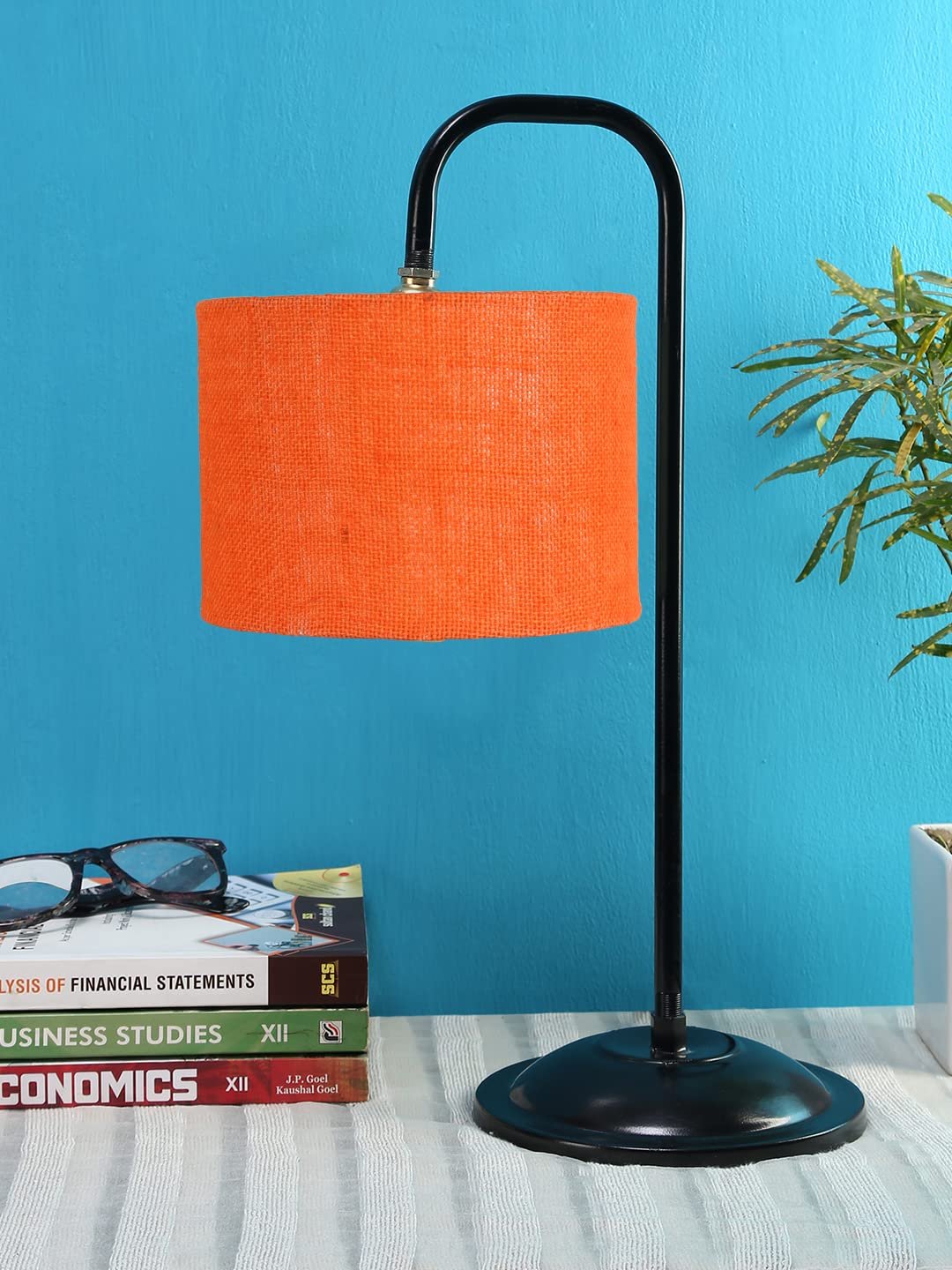 Orange Jute Shade Iron Table Lamp (ARM16)