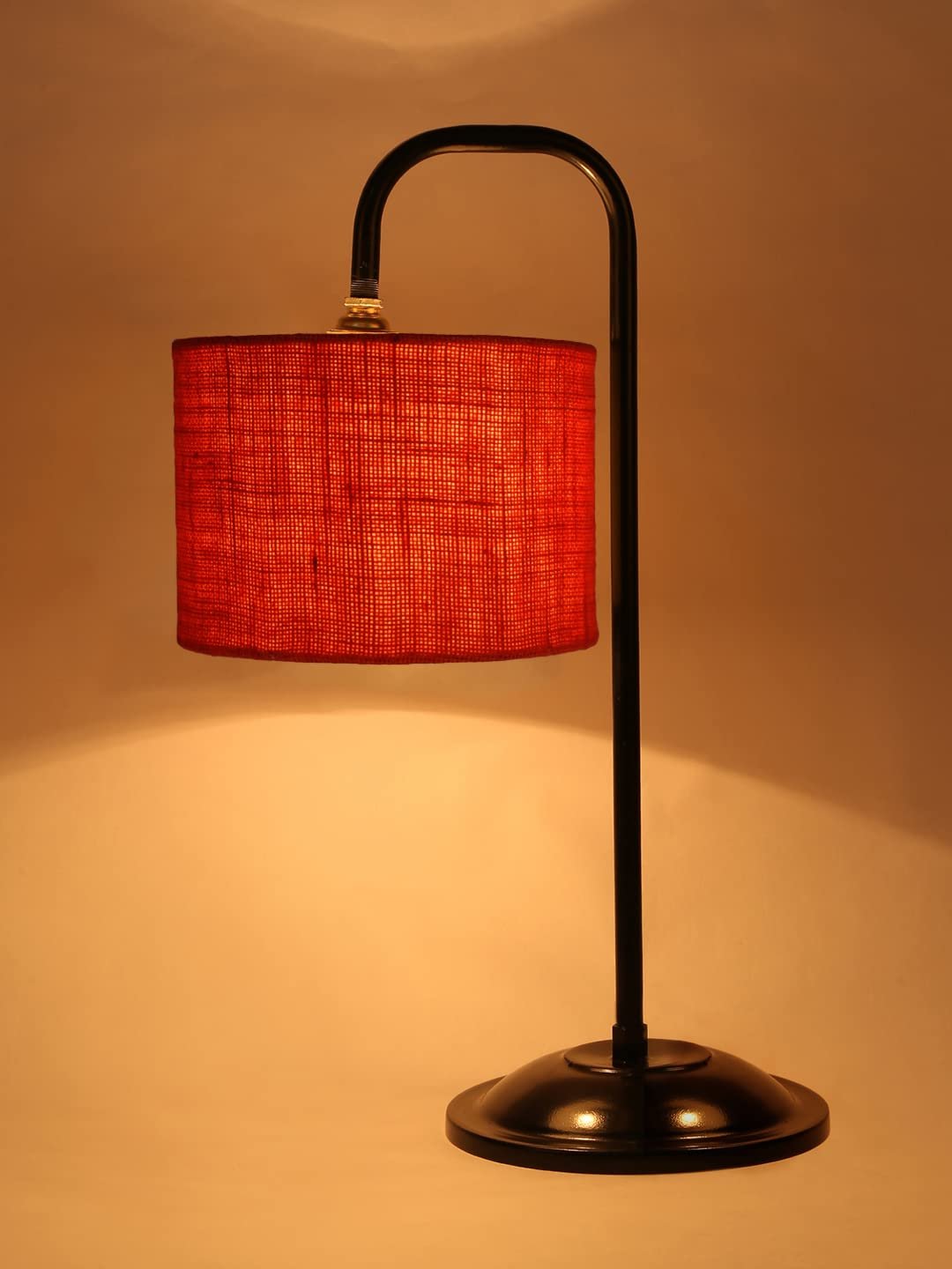 Orange Jute Shade Iron Table Lamp (ARM16)