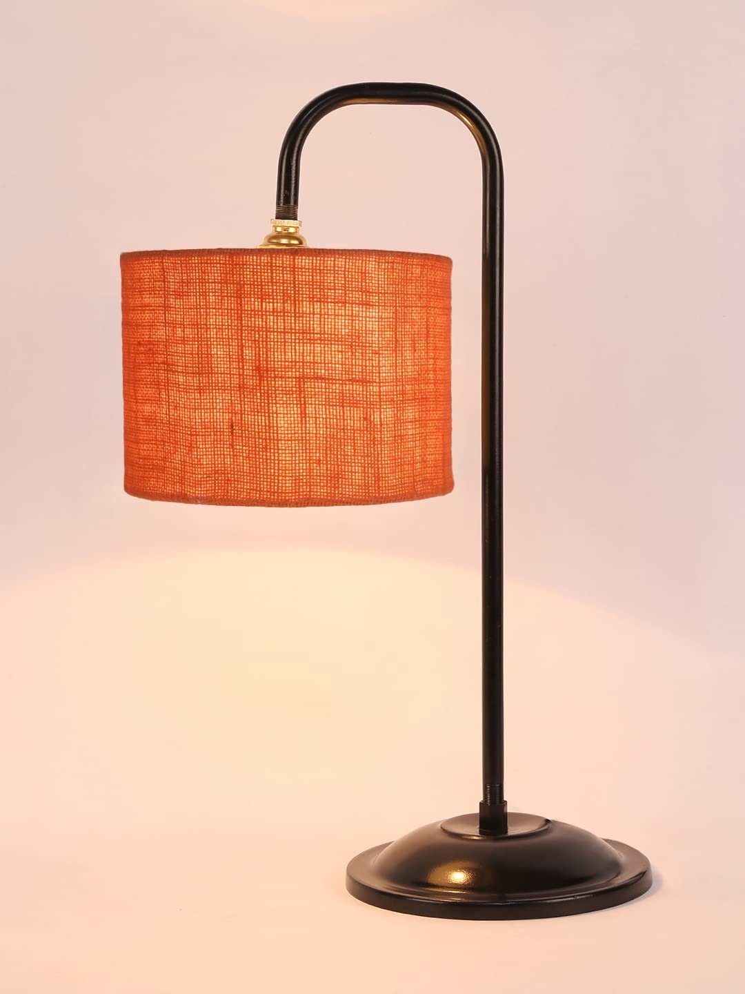 Orange Jute Shade Iron Table Lamp (ARM16)