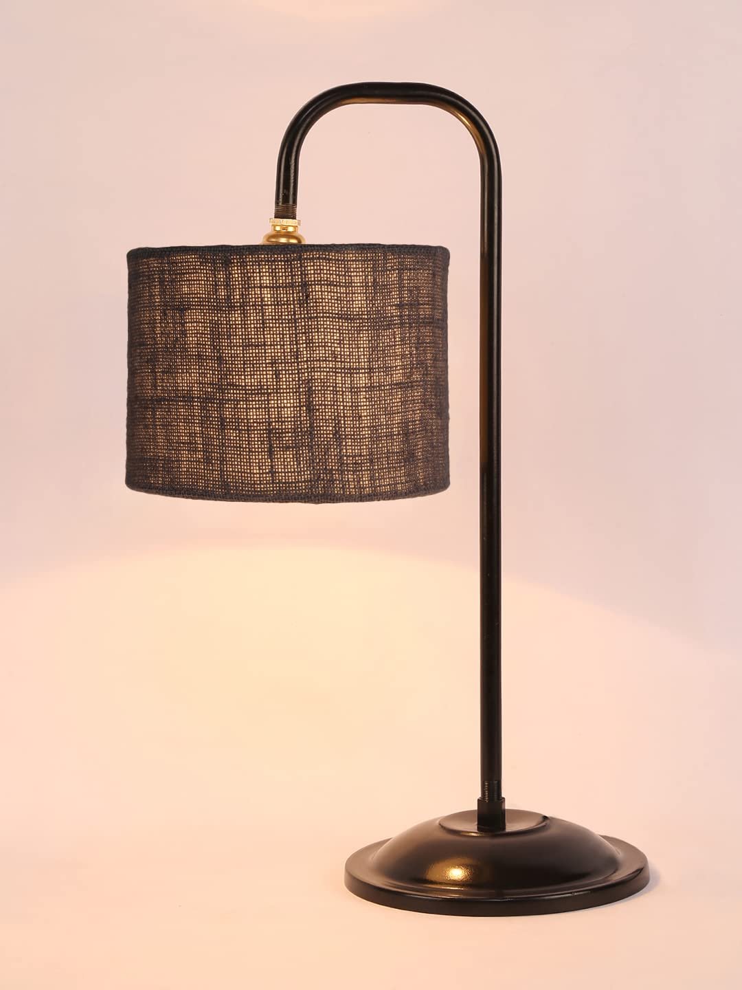 Grey Jute Shade Iron Table Lamp (ARM17)