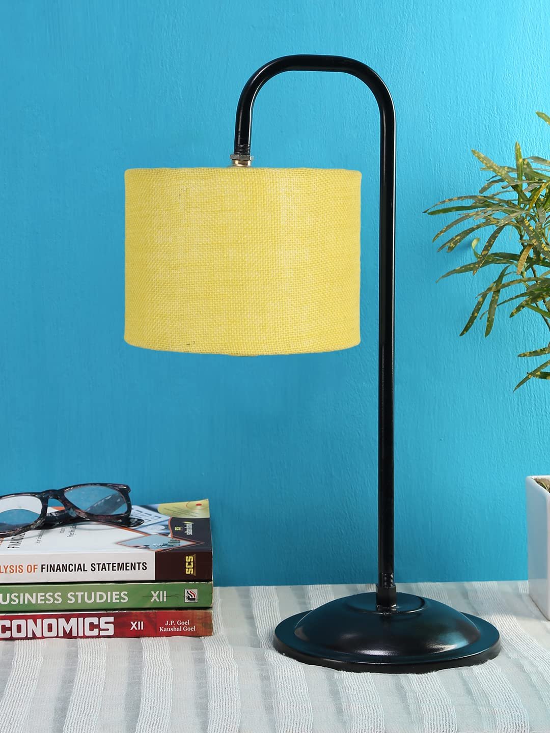 Yellow Jute Shade Iron Table Lamp (ARM18)
