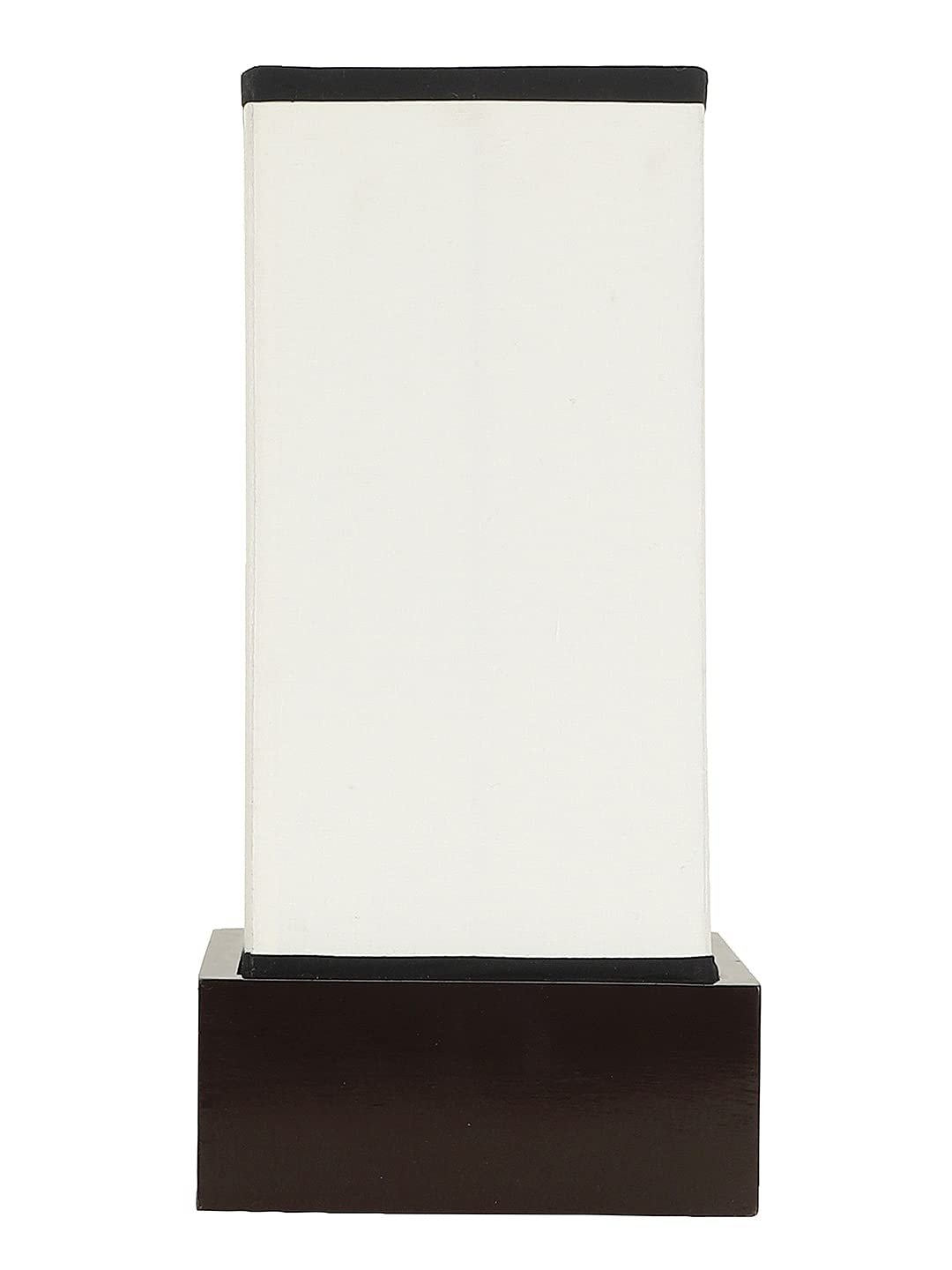 Multicolor Cotton Table lamp with Wood Brown Base