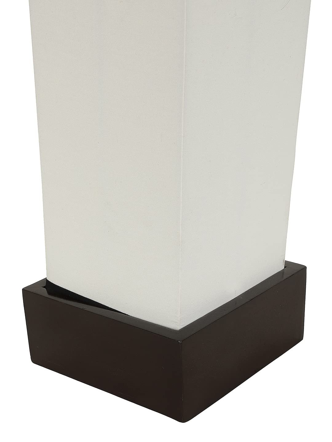 Multicolor Cotton Table lamp with Wood Brown Base