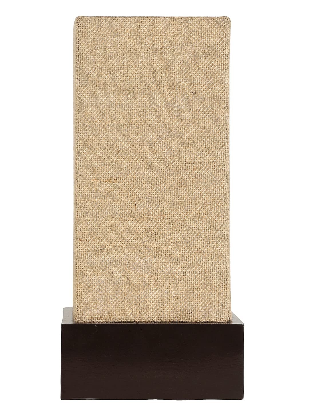 Beige Jute Table lamp with Wood Brown Base