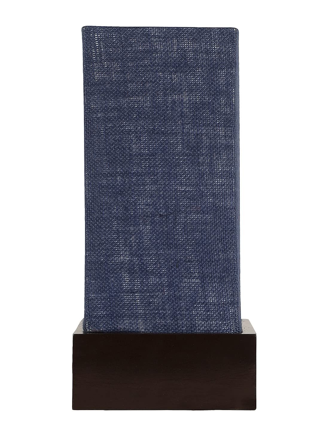 Blue Jute Table lamp with Wood Brown Base