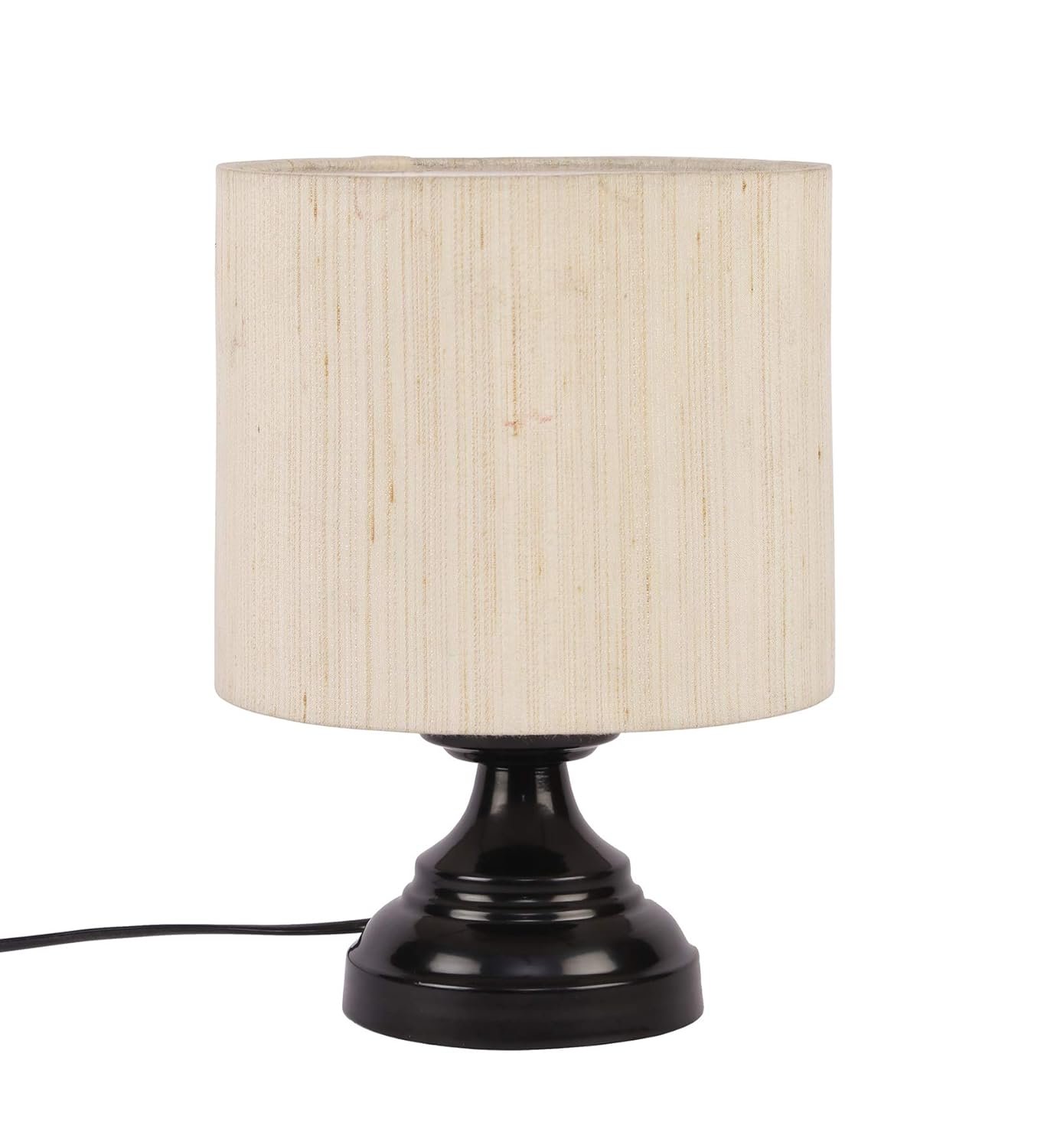 Wood Table lamp with Pink Jute Shade