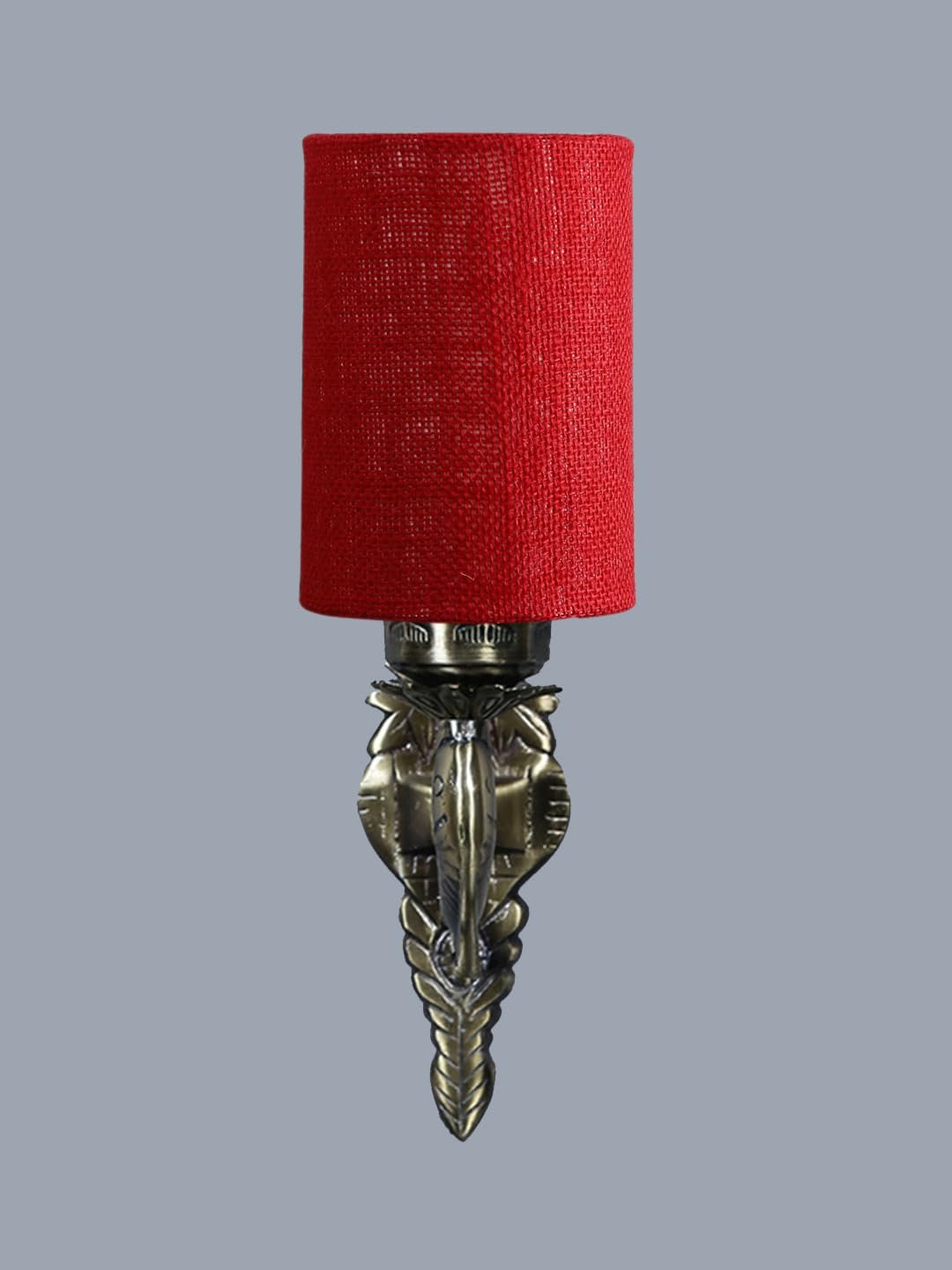 Antique Gold Wall Lamp for Office/Home/Gifting with Jute Maroon Shade(8x4.25x11) Inches -101