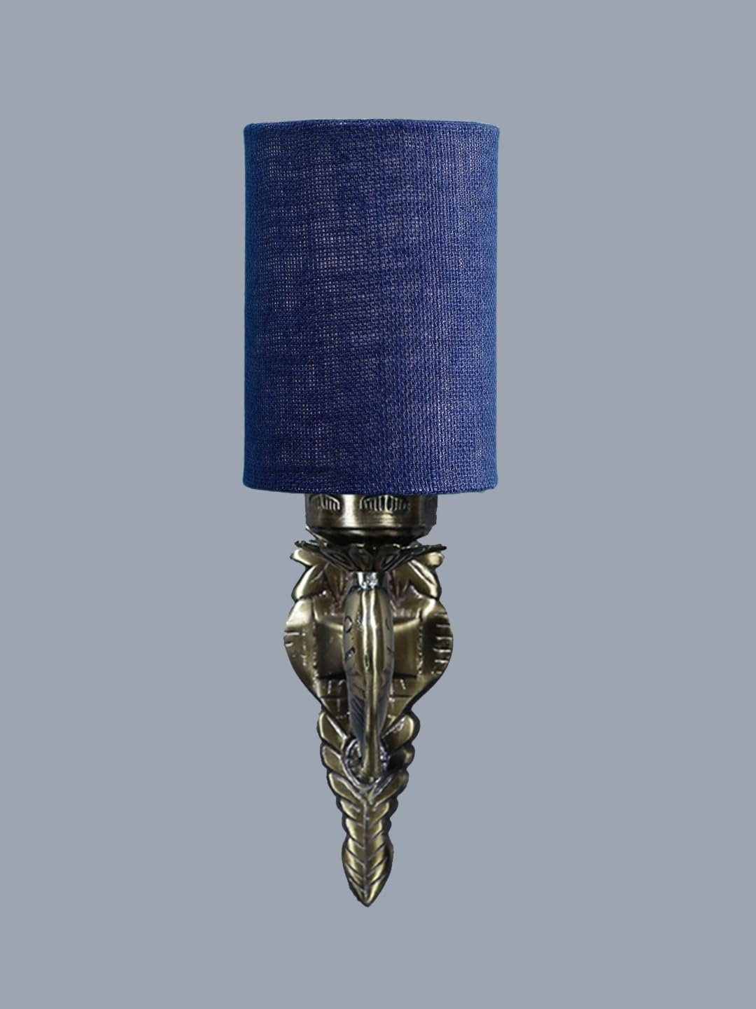 Antique Gold Wall Lamp for Office/Home/Gifting with Jute Blue Shade(8x4.25x11) Inches -102