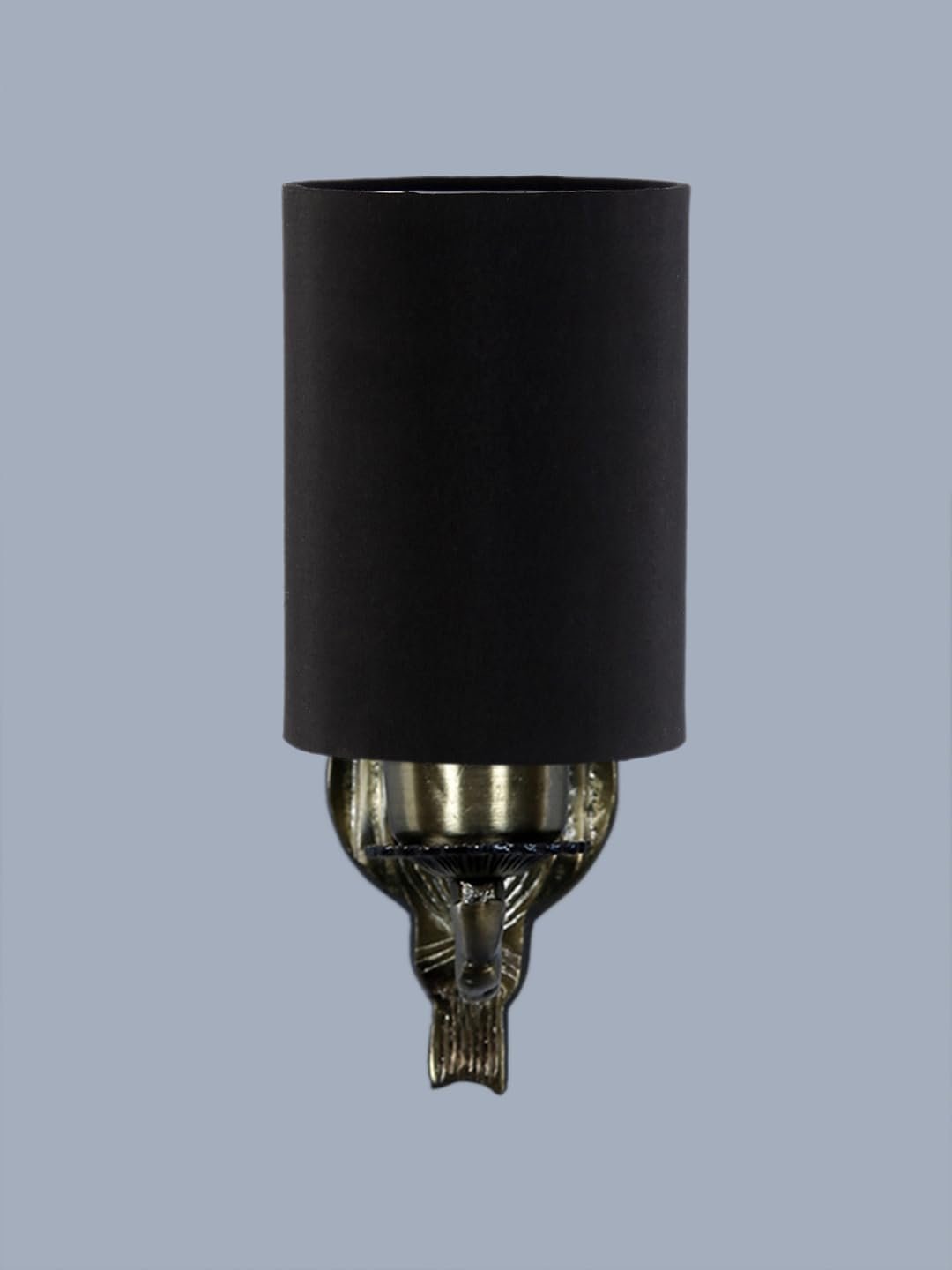 Antique Gold Wall Lamp for Office/Home/Gifting with Cotton Black Shade(8x4.25x11) Inches -122