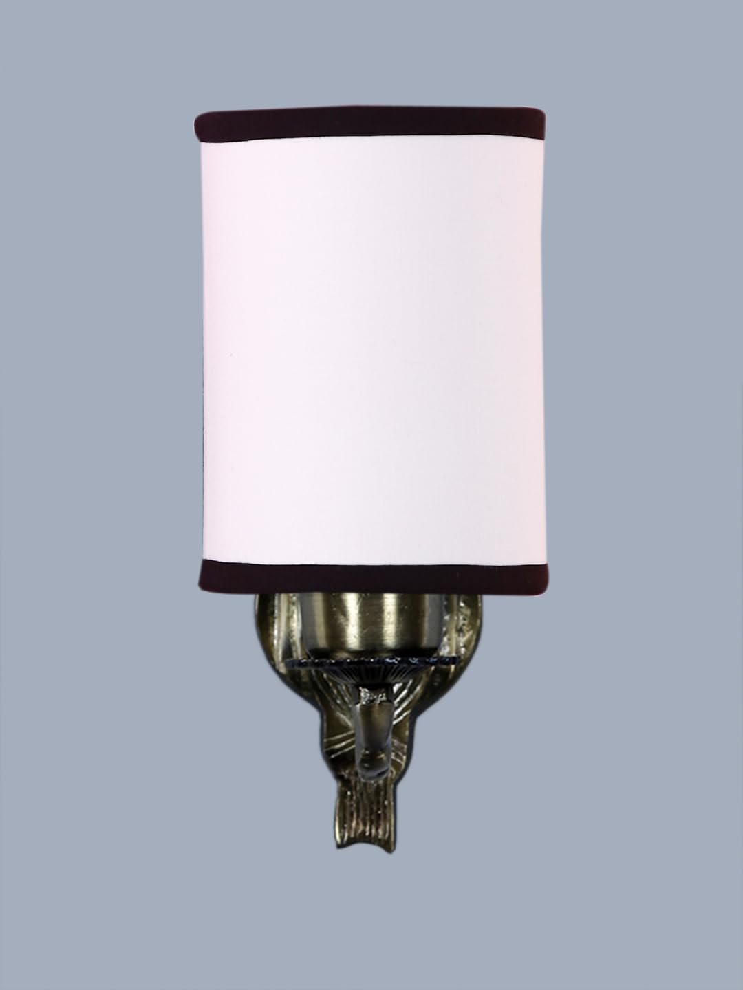 Antique Gold Wall Lamp for Office/Home/Gifting with Cotton White & Black Shade(8x4.25x11) Inches -127