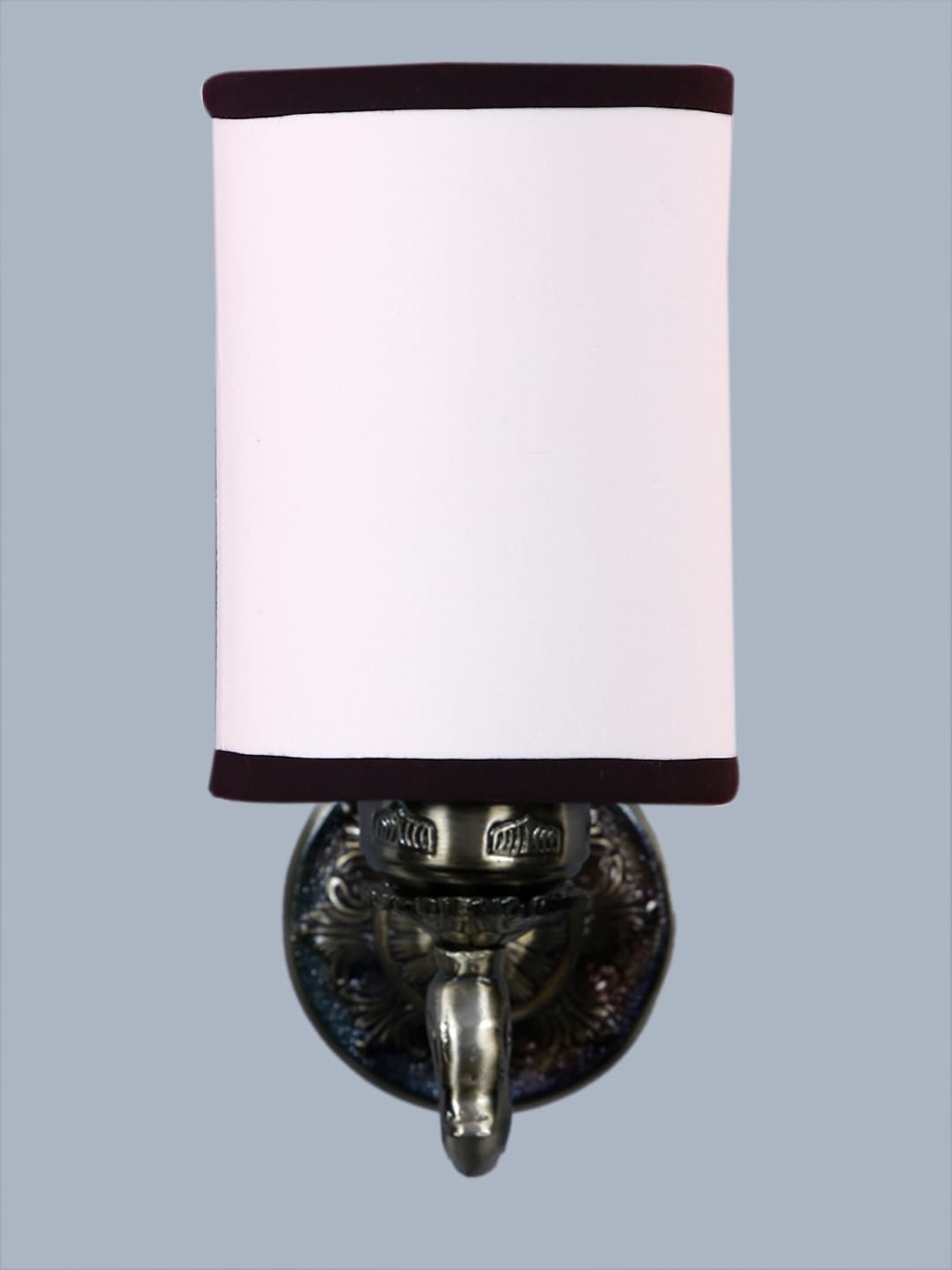 Antique Gold Wall Lamp for Office/Home/Gifting with Cotton White & Black Shade(8x4.25x11) Inches -142
