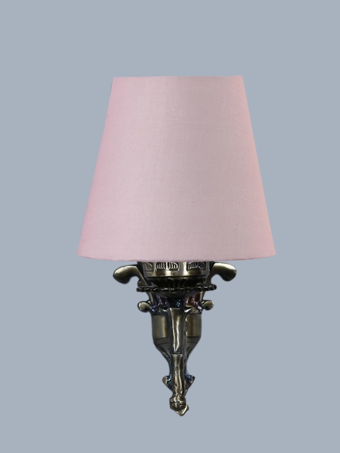 Antique Gold Wall Lamp for Office/Home/Gifting with Cotton conical Grey Shade(7x5.5x9.25) Inches -21