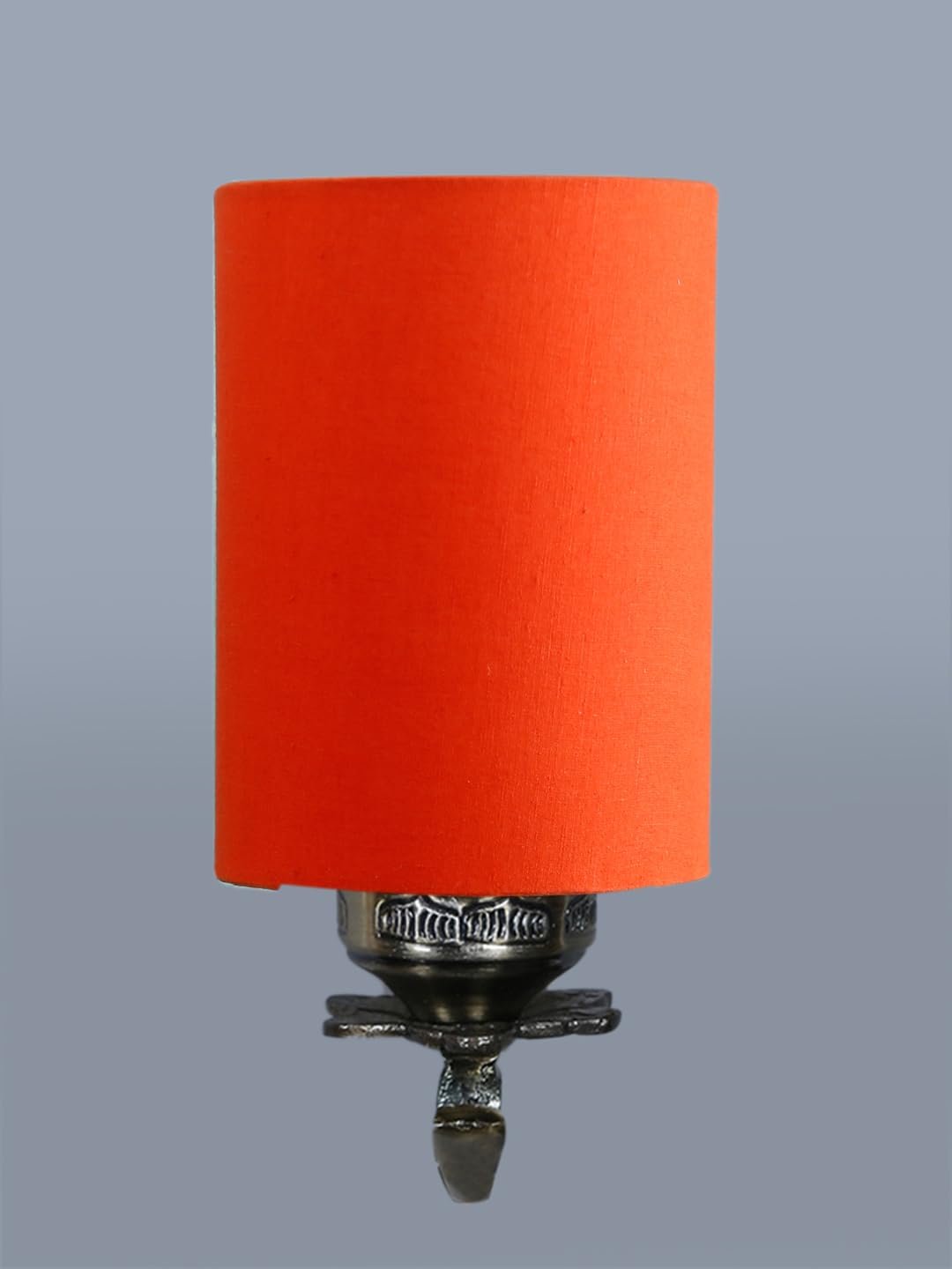 Antique Gold Wall Lamp for Office/Home/Gifting with Cotton Orange Shade(8x4.25x11) Inches -79
