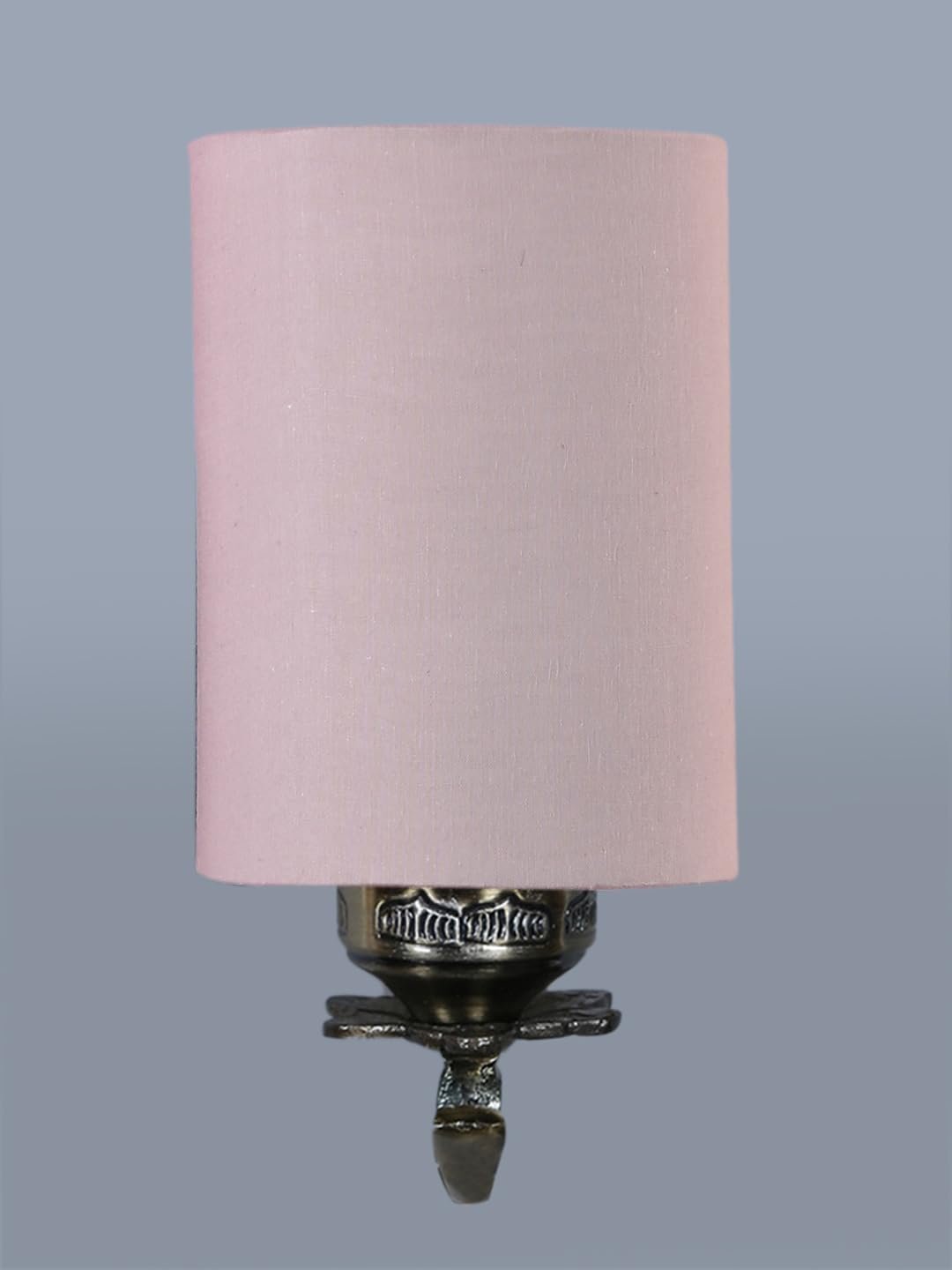 Antique Gold Wall Lamp for Office/Home/Gifting with Cotton Grey Shade(8x4.25x11) Inches -81