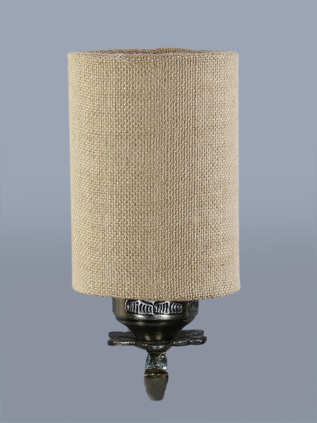 Antique Gold Wall Lamp for Office/Home/Gifting with Jute Beige Shade(8x4.25x11) Inches -83