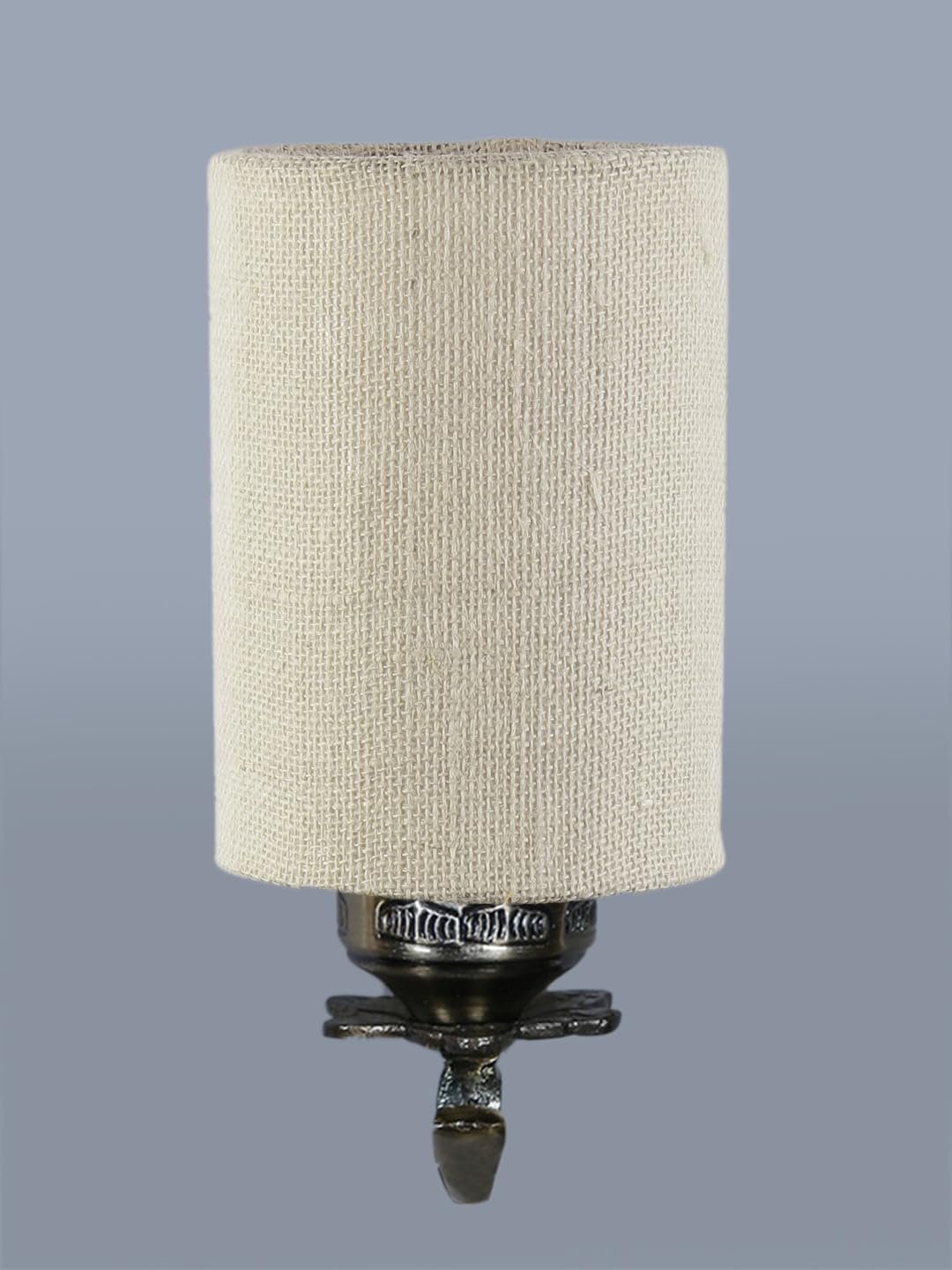 Antique Gold Wall Lamp for Office/Home/Gifting with Jute White Shade(8x4.25x11) Inches -84