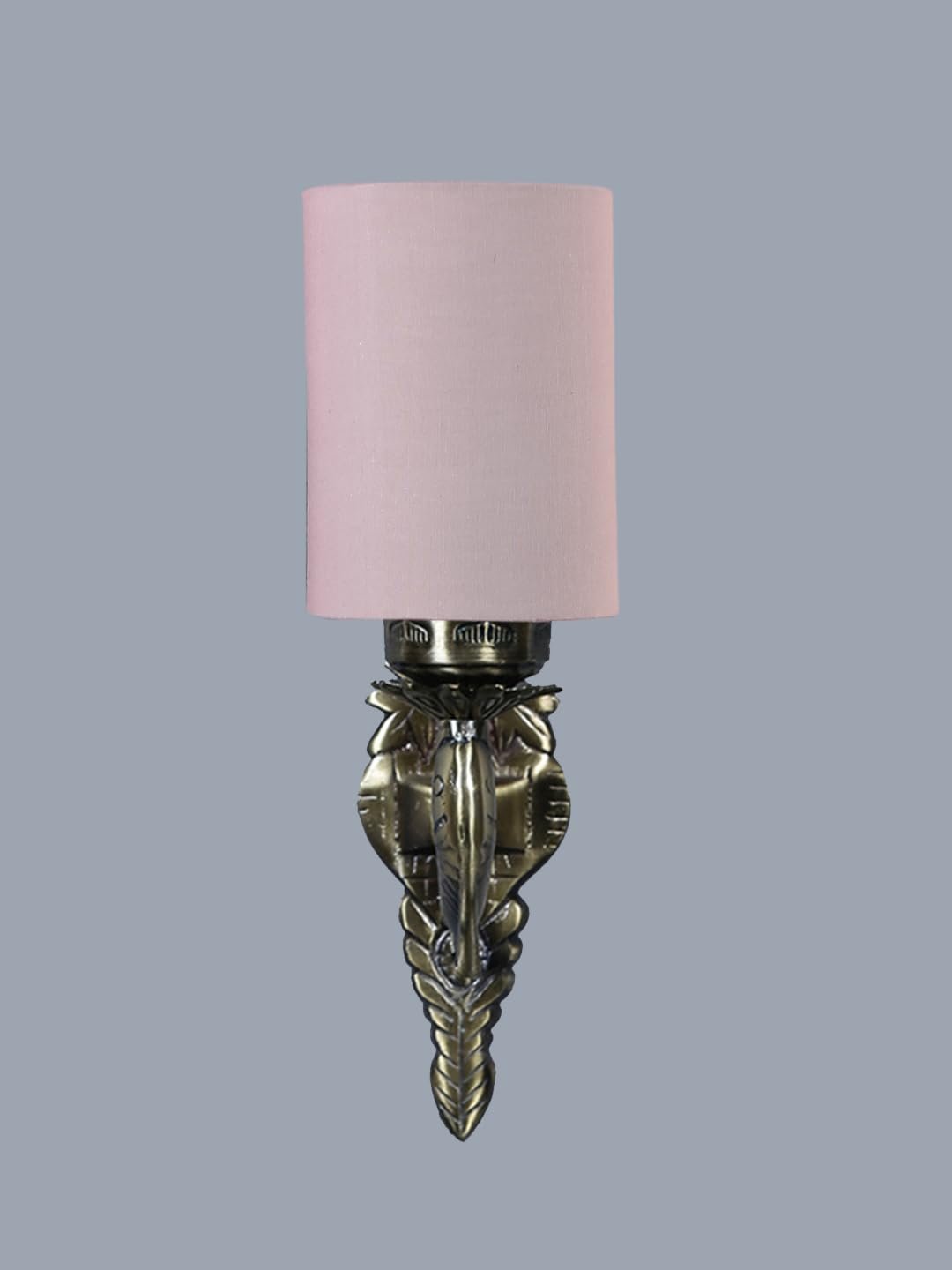 Antique Gold Wall Lamp for Office/Home/Gifting with Cotton Grey Shade(8x4.25x11) Inches -96