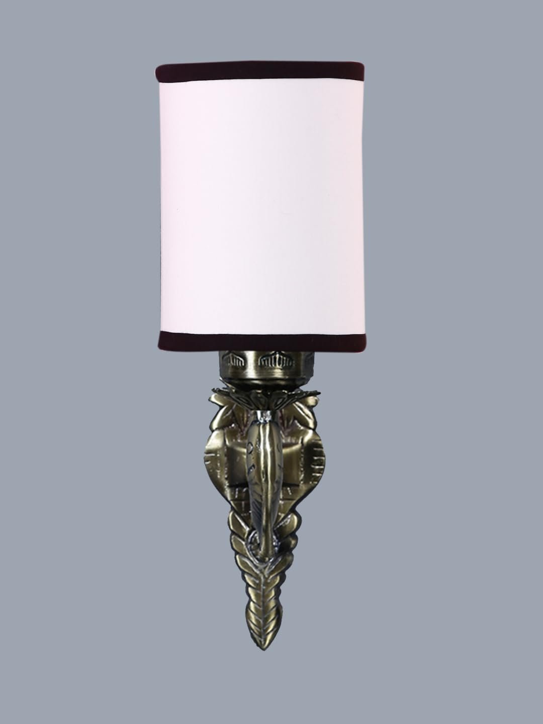 Antique Gold Wall Lamp for Office/Home/Gifting with Cotton White & Black Shade(8x4.25x11) Inches -97
