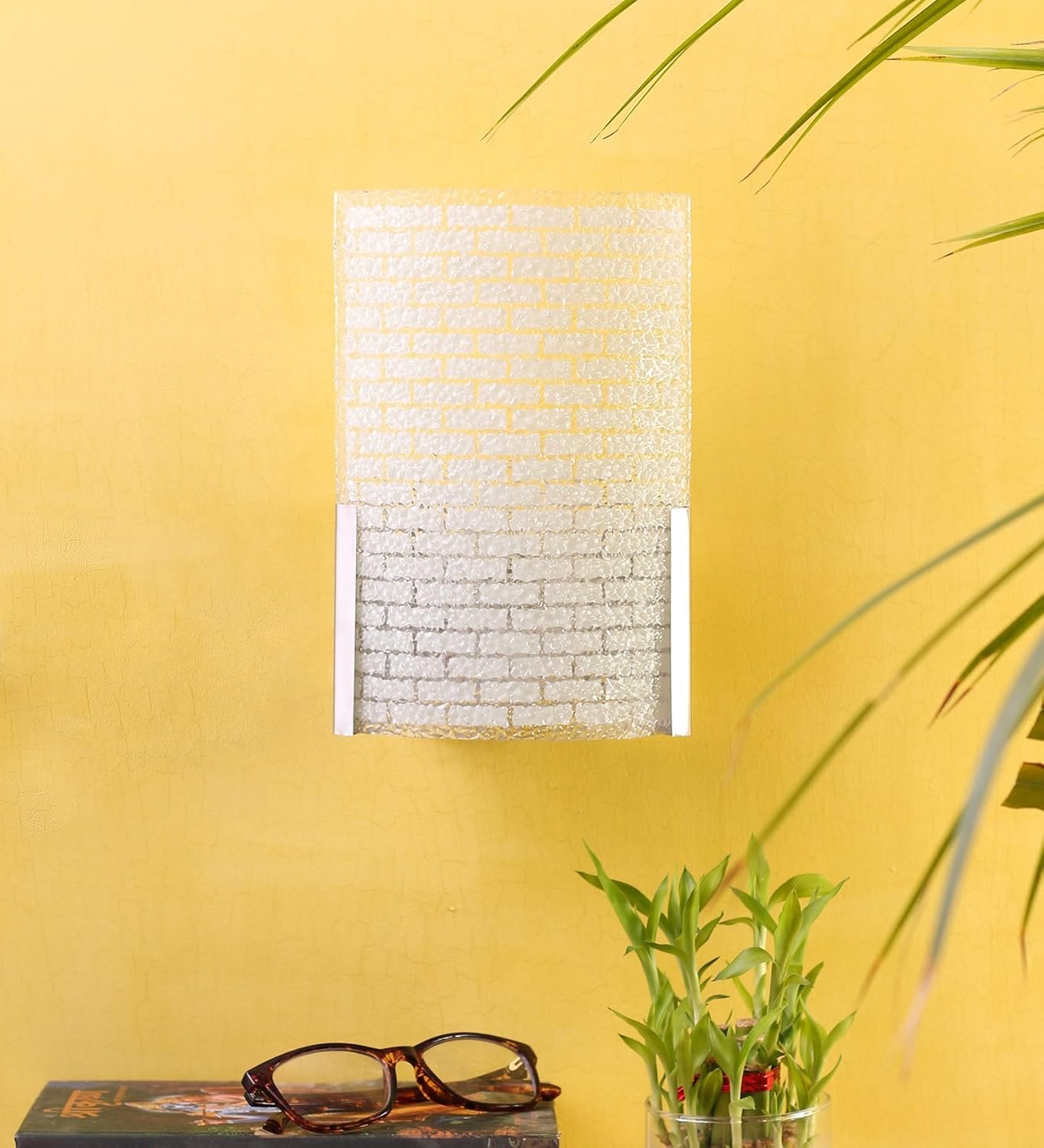 Steel and Glass Wall Mounted Light (Off White)