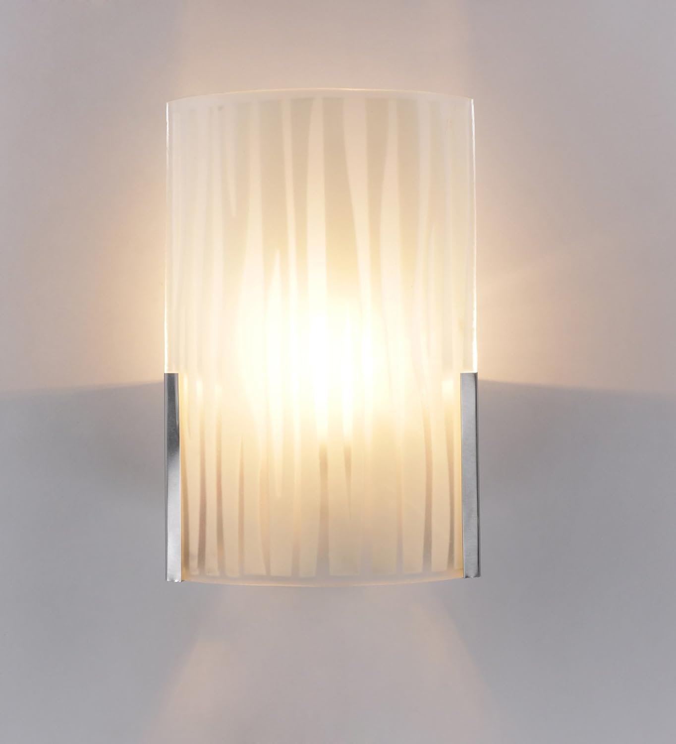 W Steel and Glass Wall Mounted Light (Off White)
