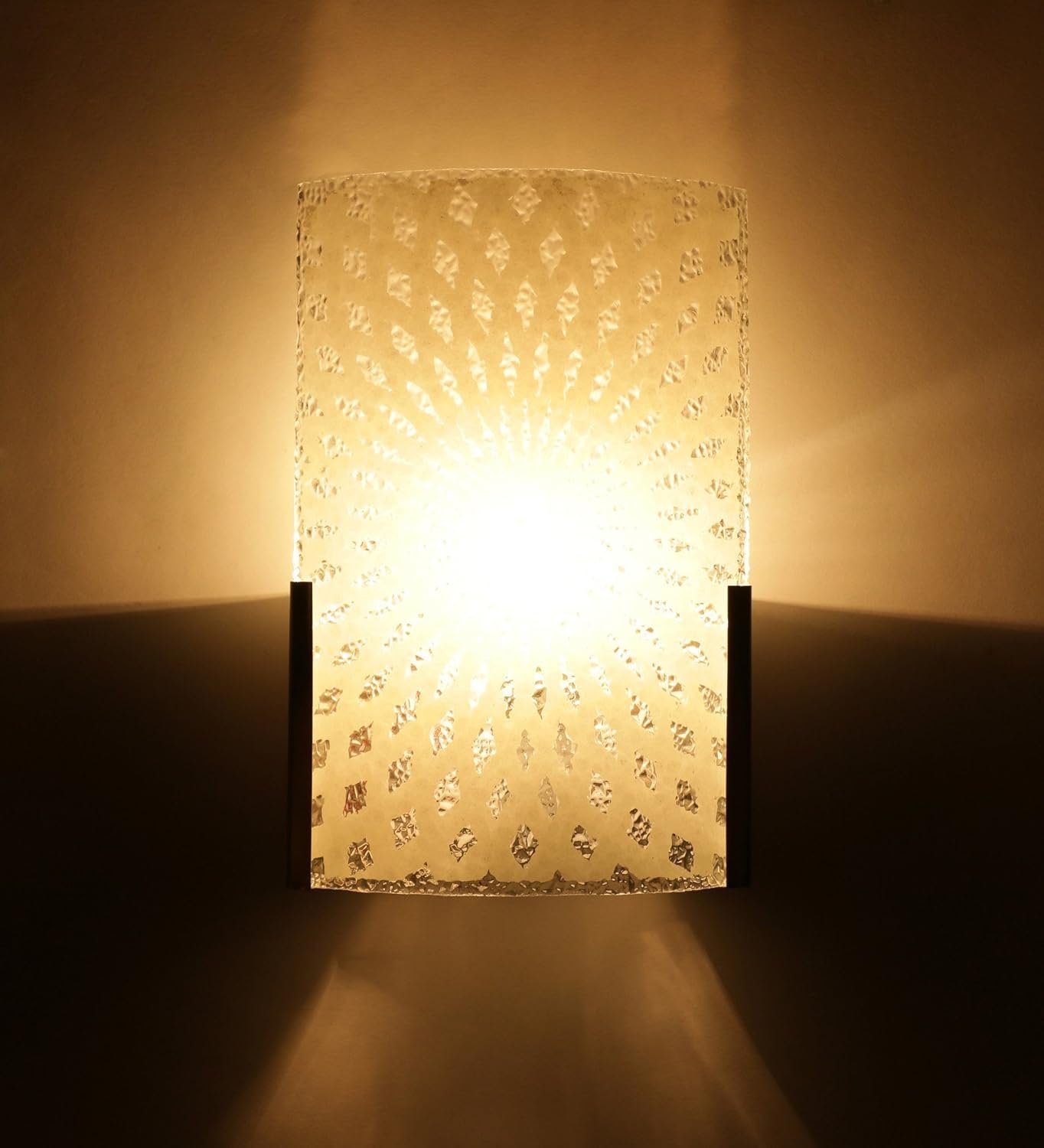 Steel and Glass Wall Mounted Light (Off White)