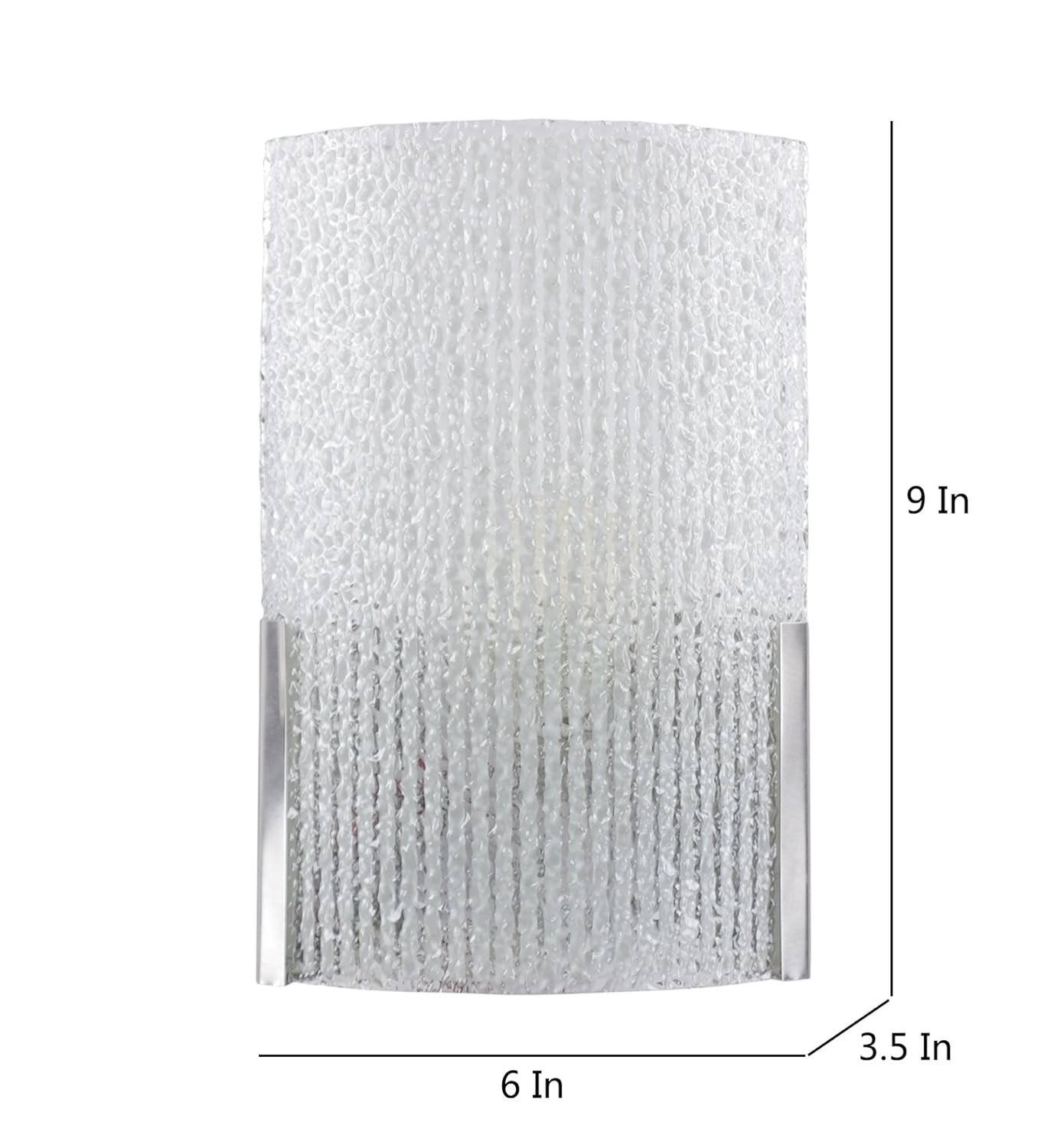 Steel and Glass Wall Mounted Light (Off White)