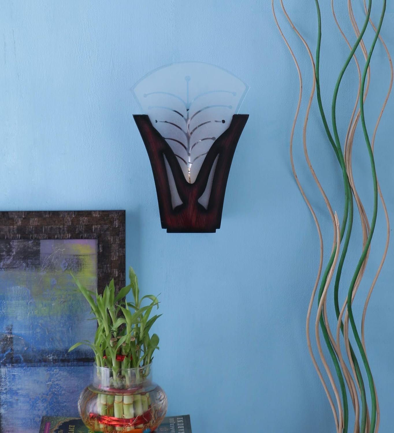 MDF & Glass Wall Mounted Light for Living Room/Drawing Room/Office/Bedroom/Decoration/Lobby/Dining Room/Passage/Hall Way/Gift