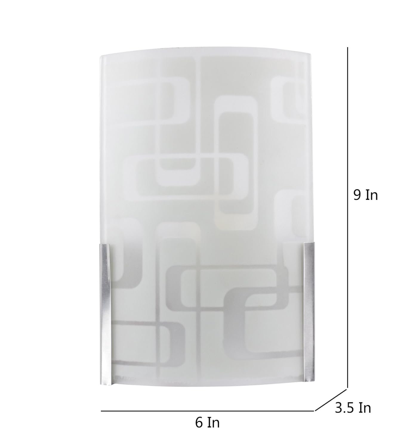 off White Steel & Glass Wall Mounted Light for Living Room/Drawing Room/Office/Bedroom/Decoration/Lobby/Dining Room/Passage/Hall Way/Gift