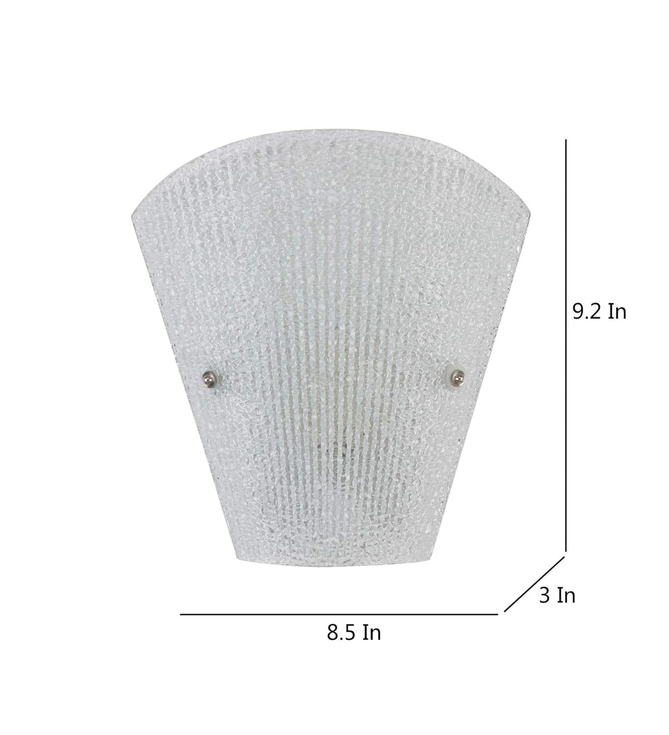 Off White Metal & Glass Wall Mounted Light for Living Room/Drawing Room/Office/Bedroom/Decoration/Lobby/Dining Room/Passage/Hall Way/Gift