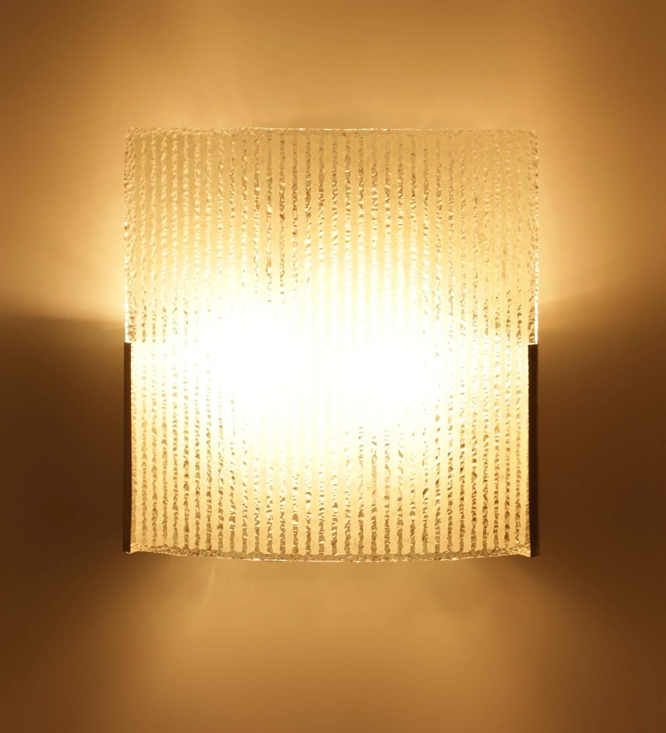 Off White Steel & Glass Wall Mounted Light for Living Room/Drawing Room/Office/Bedroom/Decoration/Lobby/Dining Room/Passage/Hall Way/Gift