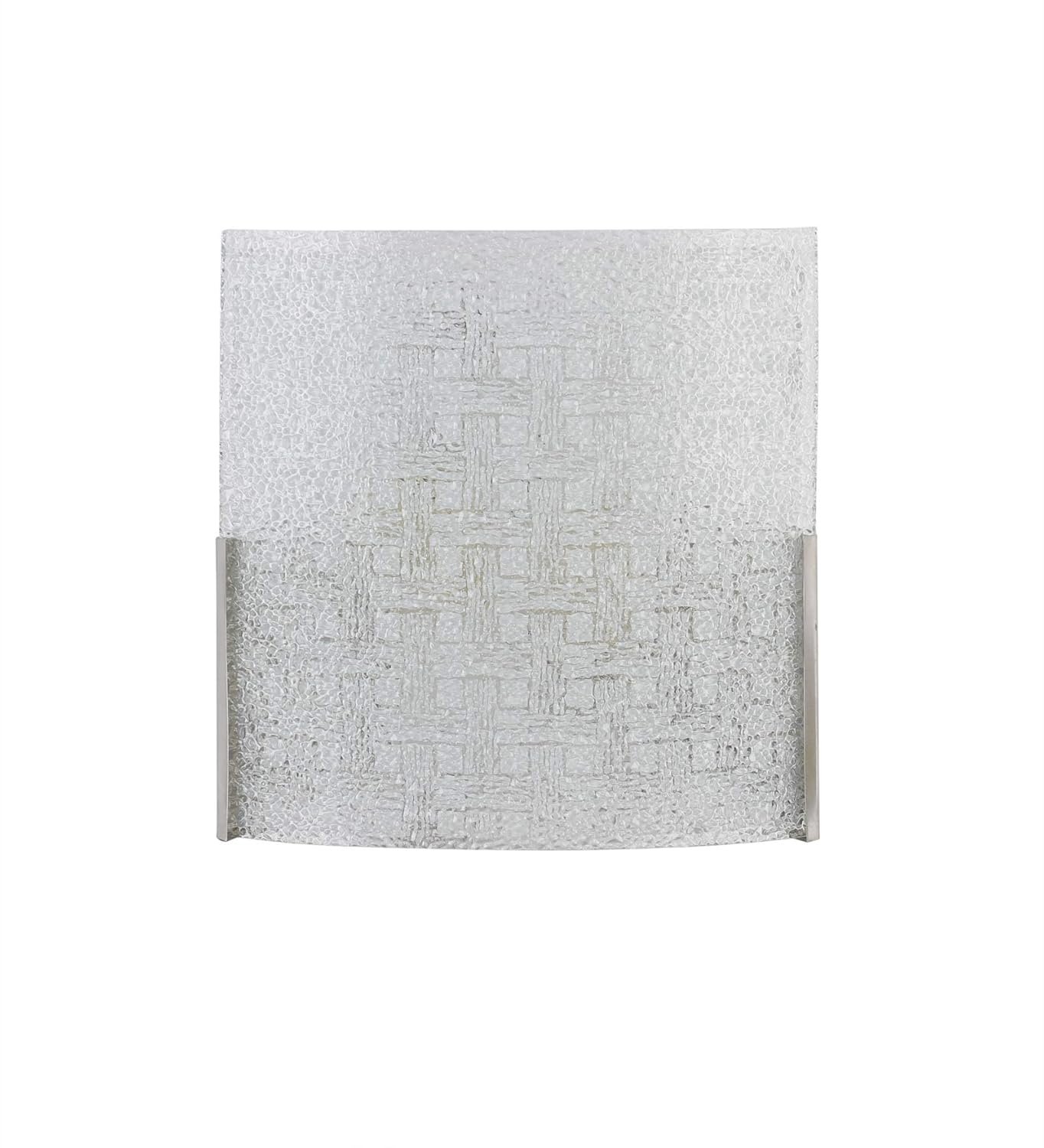 Off White Steel & Glass Wall Mounted Light for Living Room/Drawing Room/Office/Bedroom/Decoration/Lobby/Dining Room/Passage/Hall Way/Gift