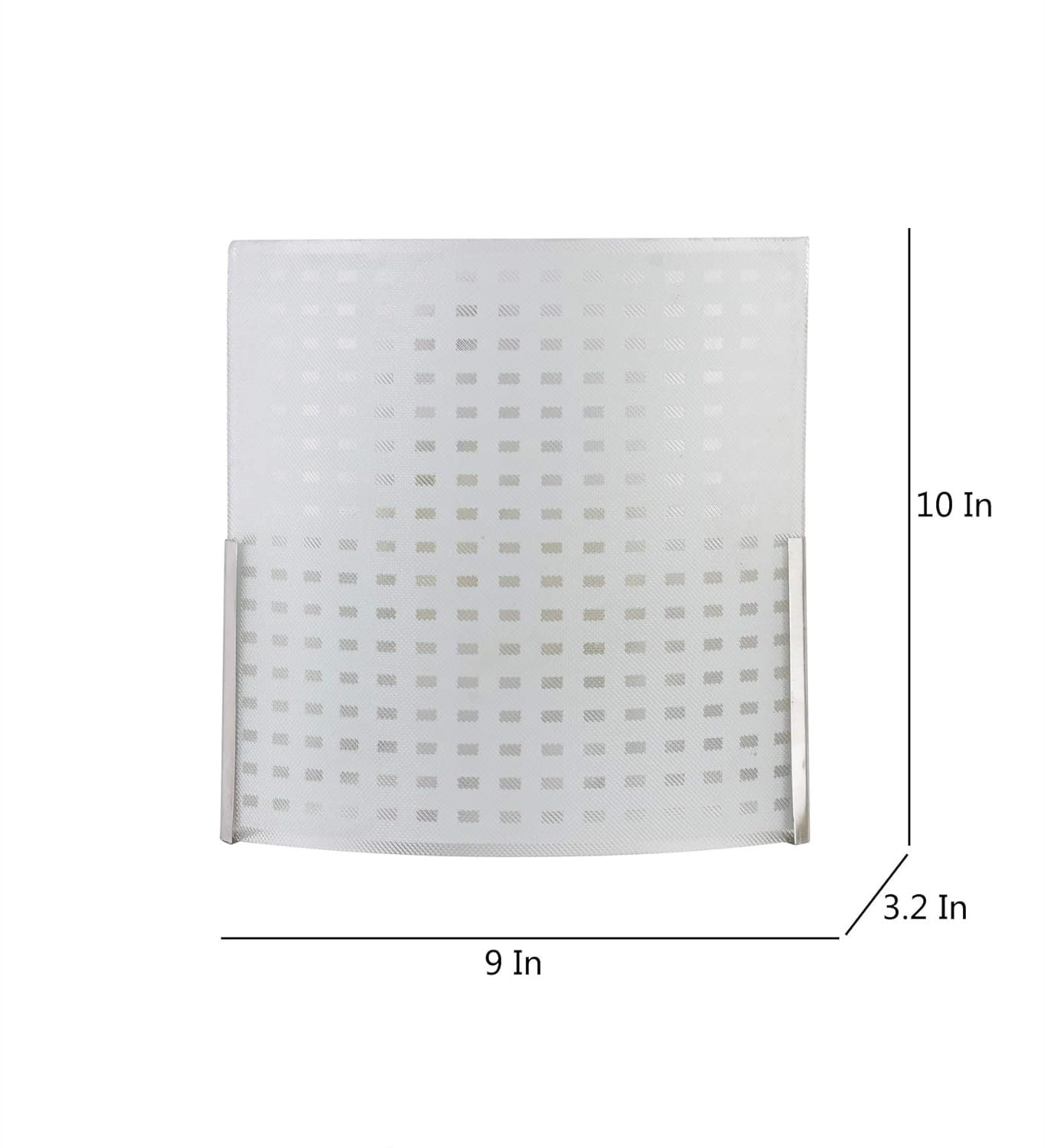 Off White Steel & Glass Wall Mounted Light for Living Room/Drawing Room/Office/Bedroom/Decoration/Lobby/Dining Room/Passage/Hall Way/Gift